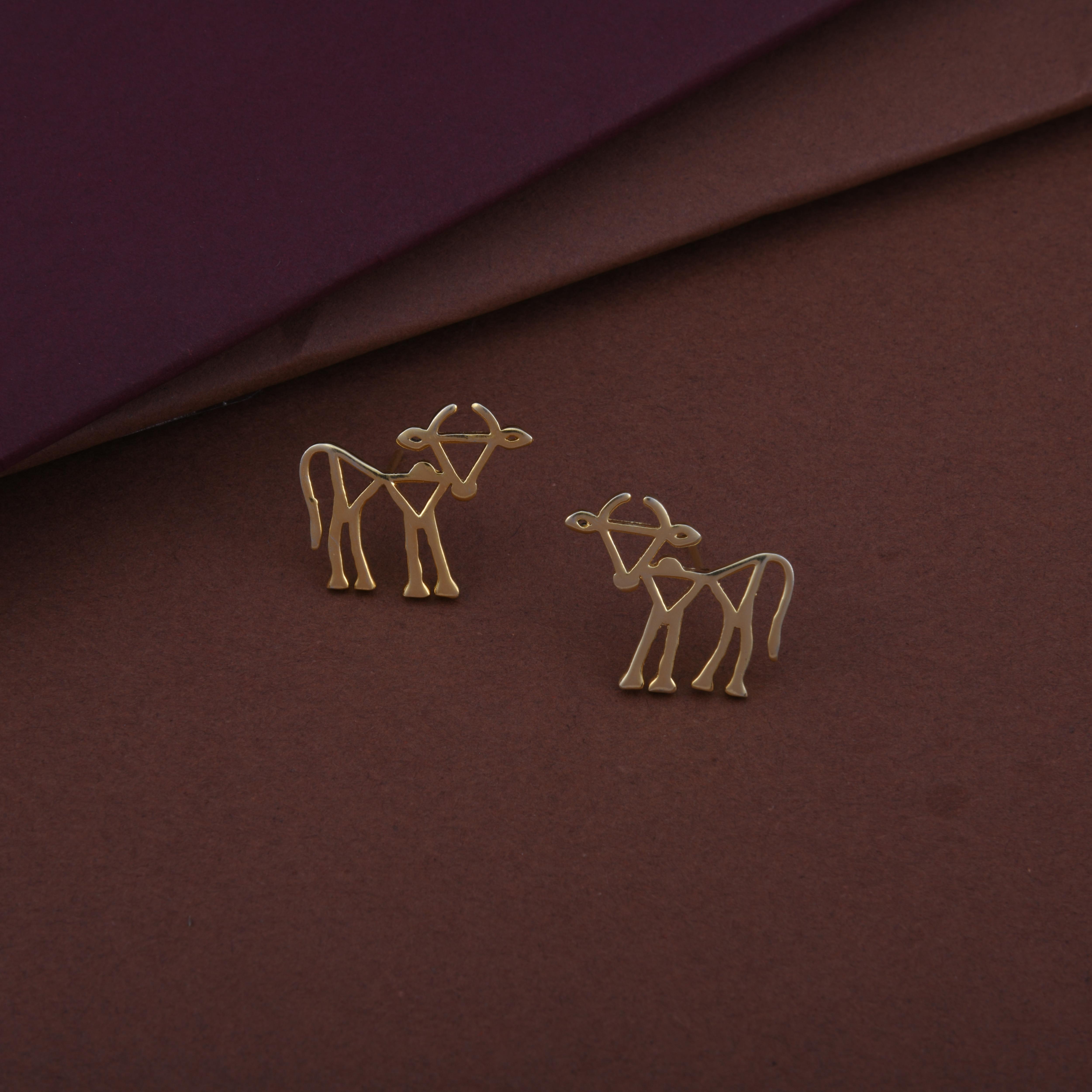 Warli Cow Earrings