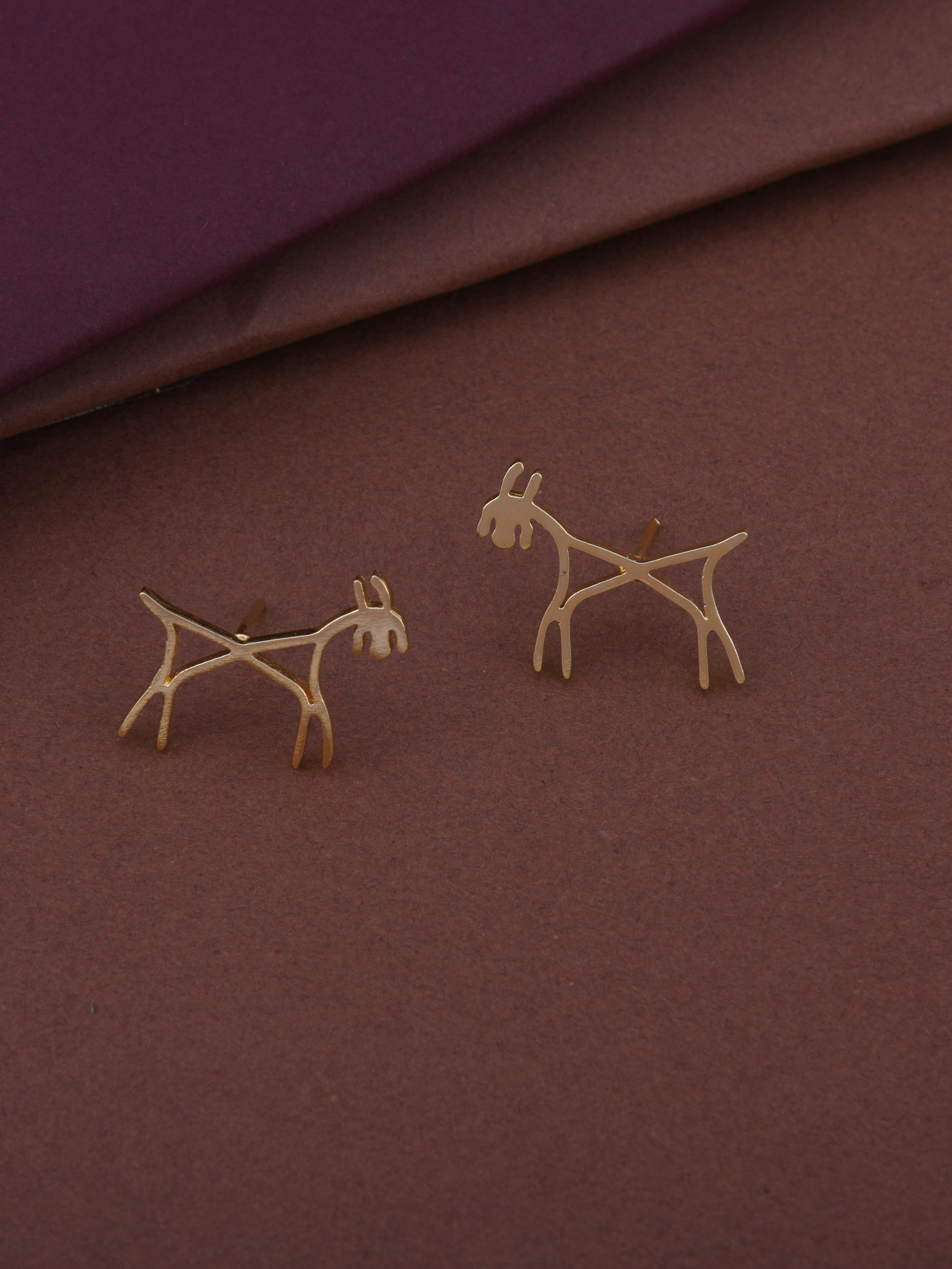 Warli Goat Earrings