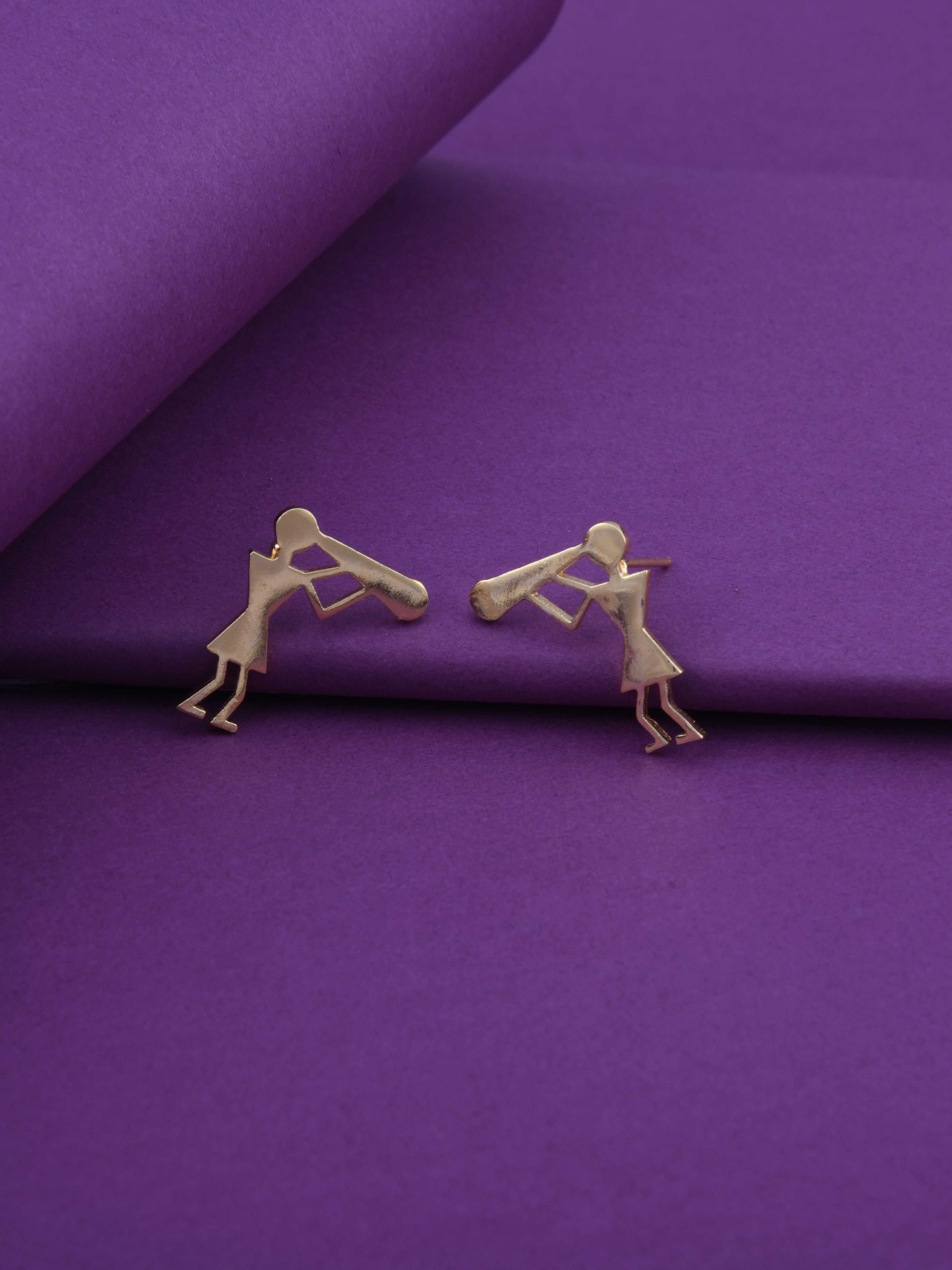 Warli Trumpet Earrings