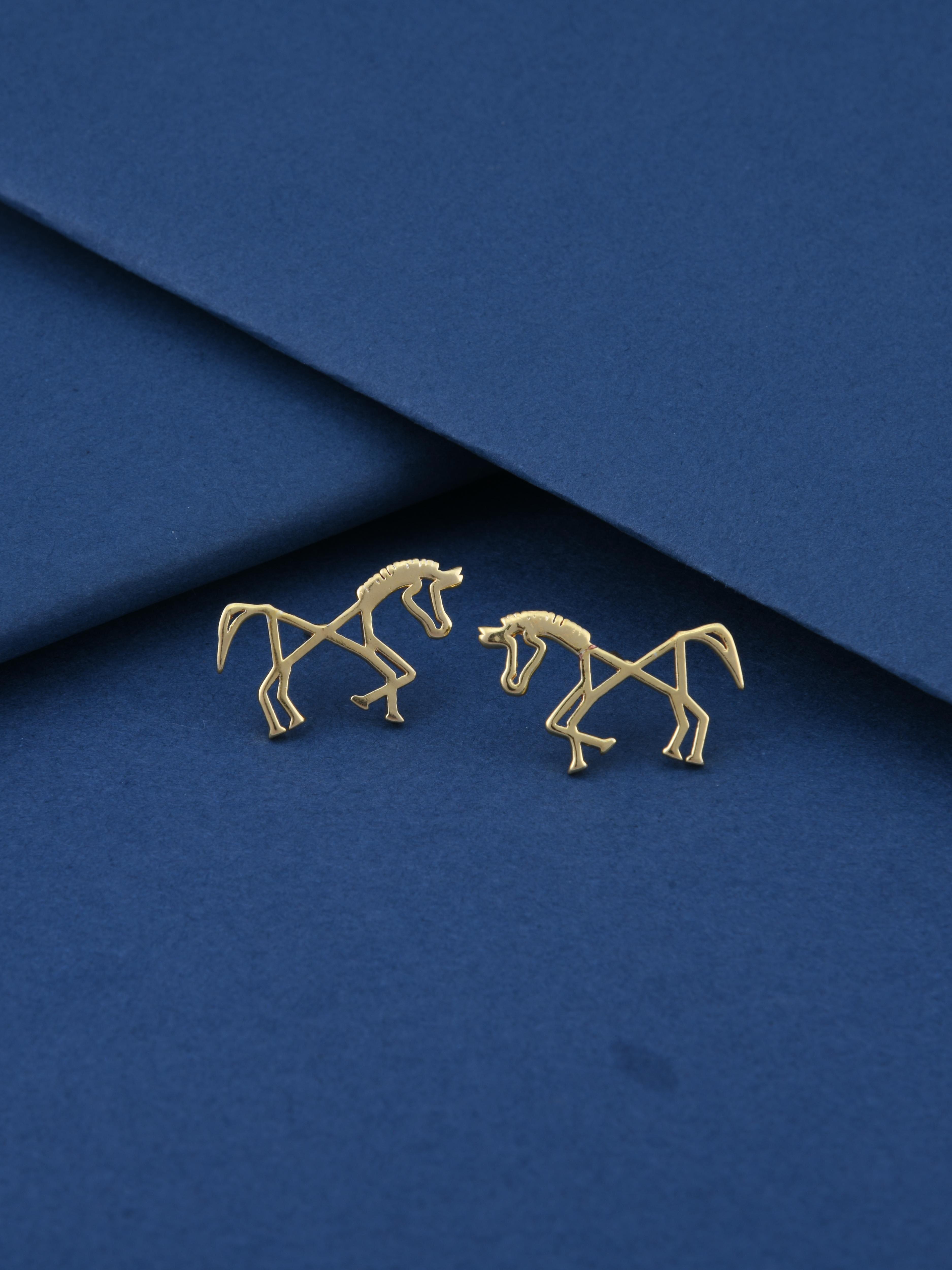 Warli Horse Earrings