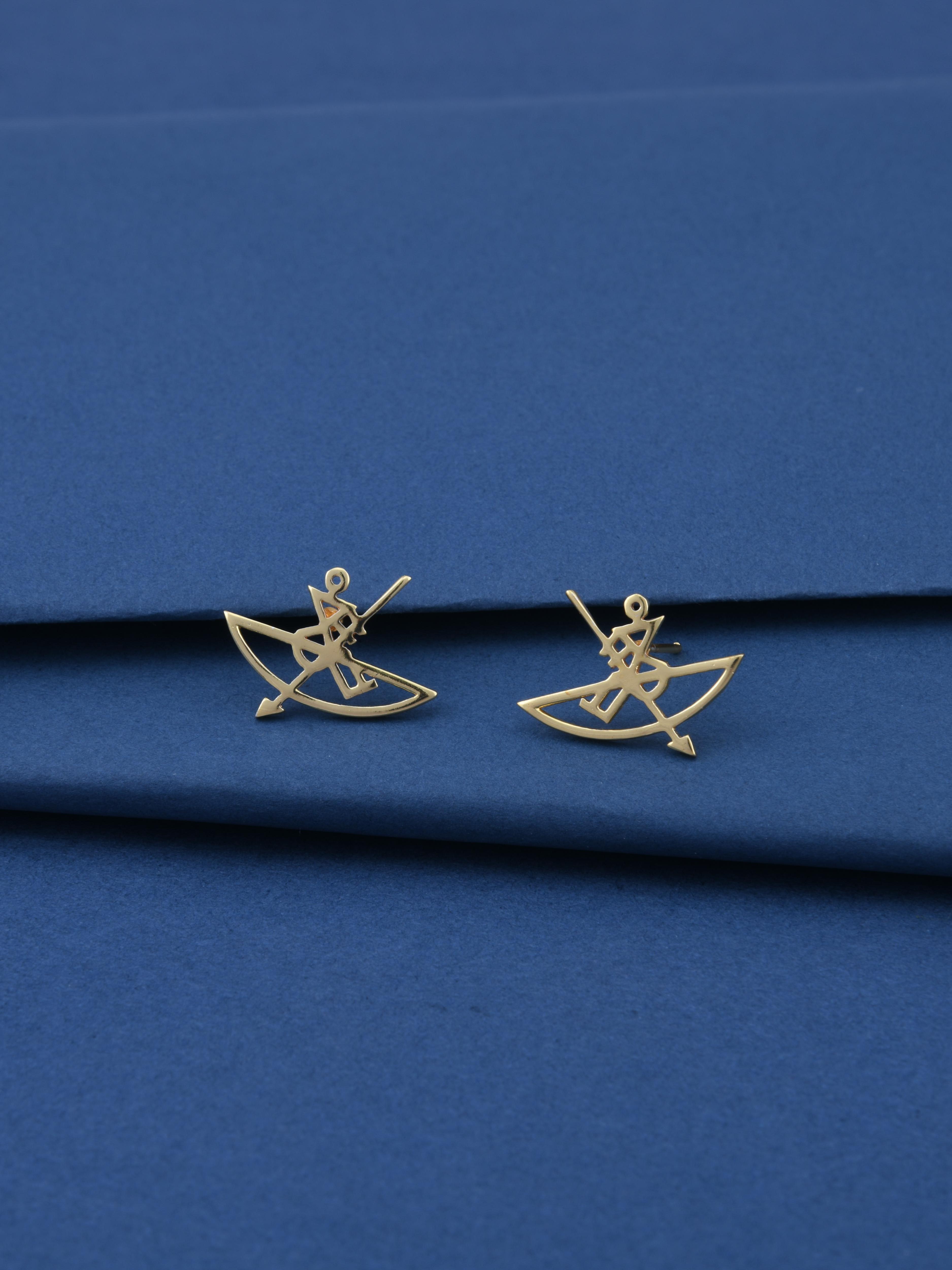 Warli Boat Earrings