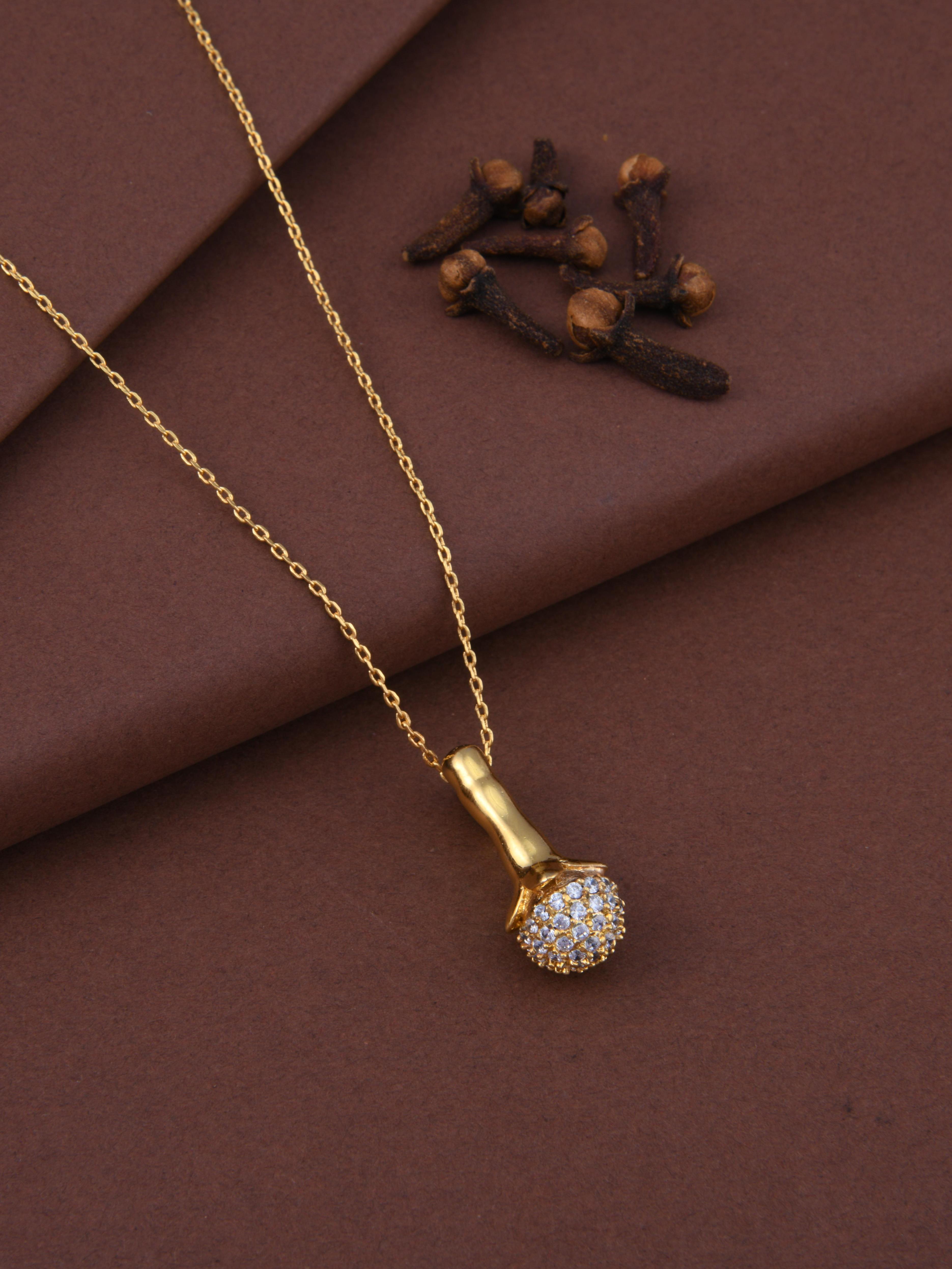 Cloves Gold Spice Pendant Necklace