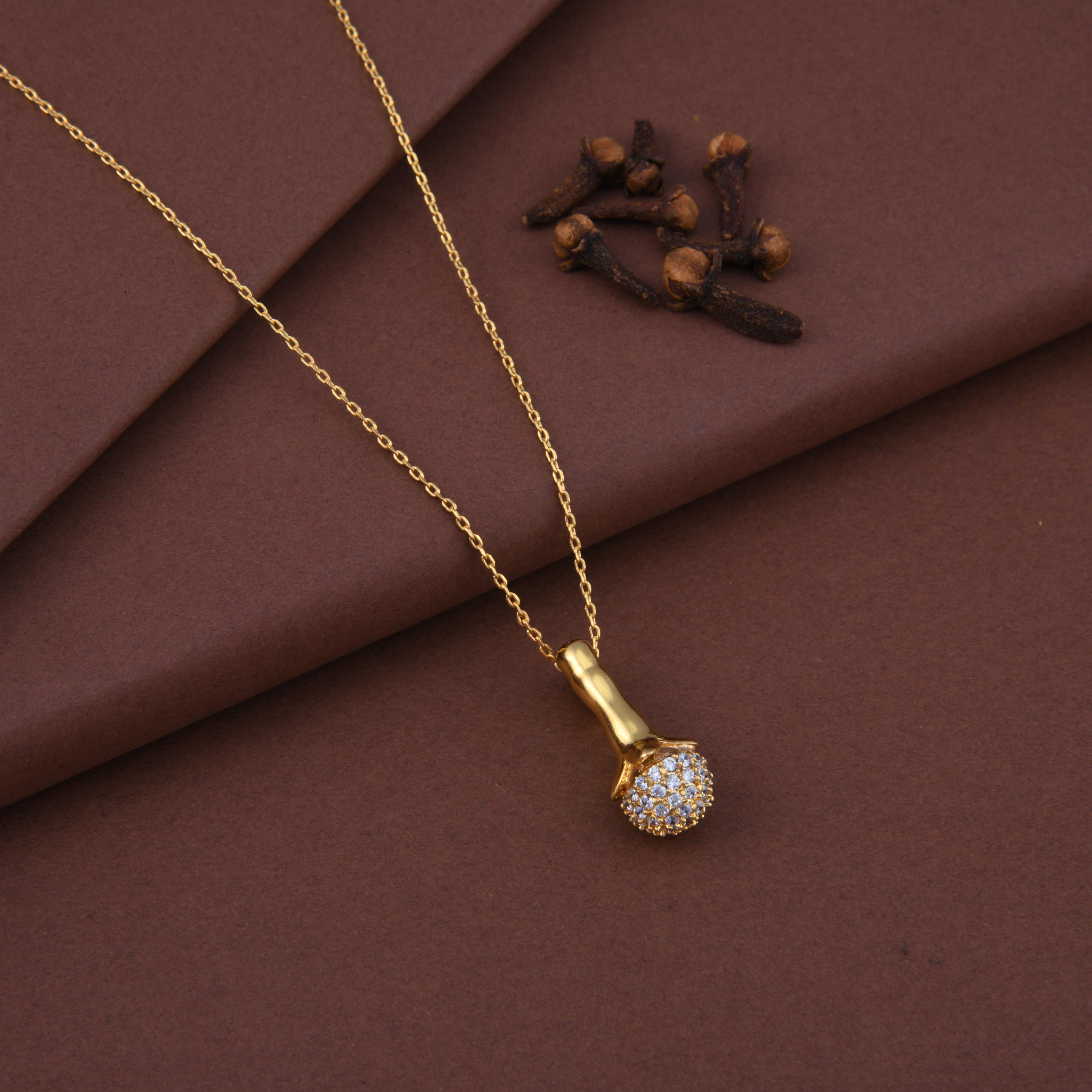 Cloves Gold Spice Pendant Necklace