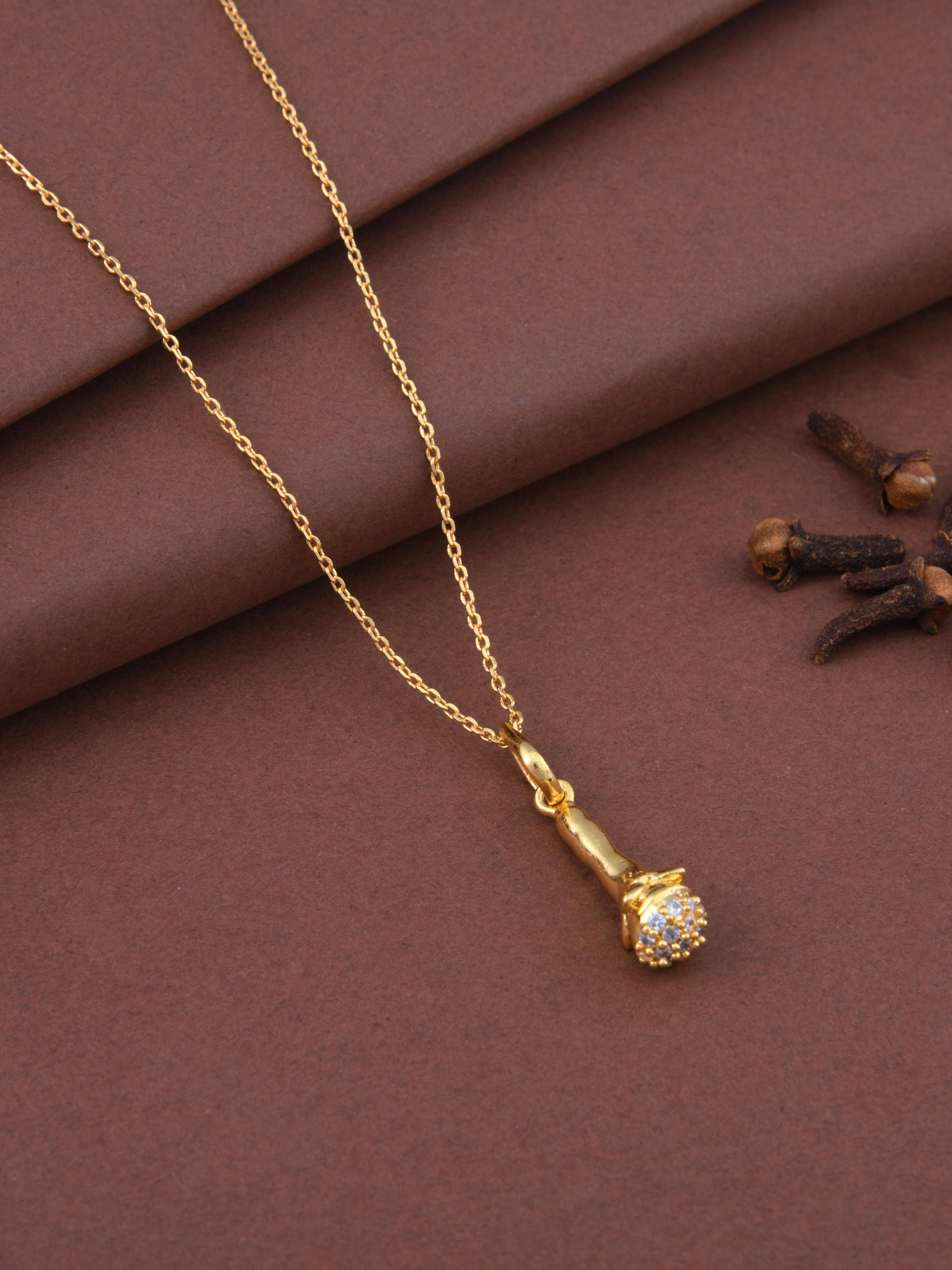 Cloves Gold Spice Pendant Necklace
