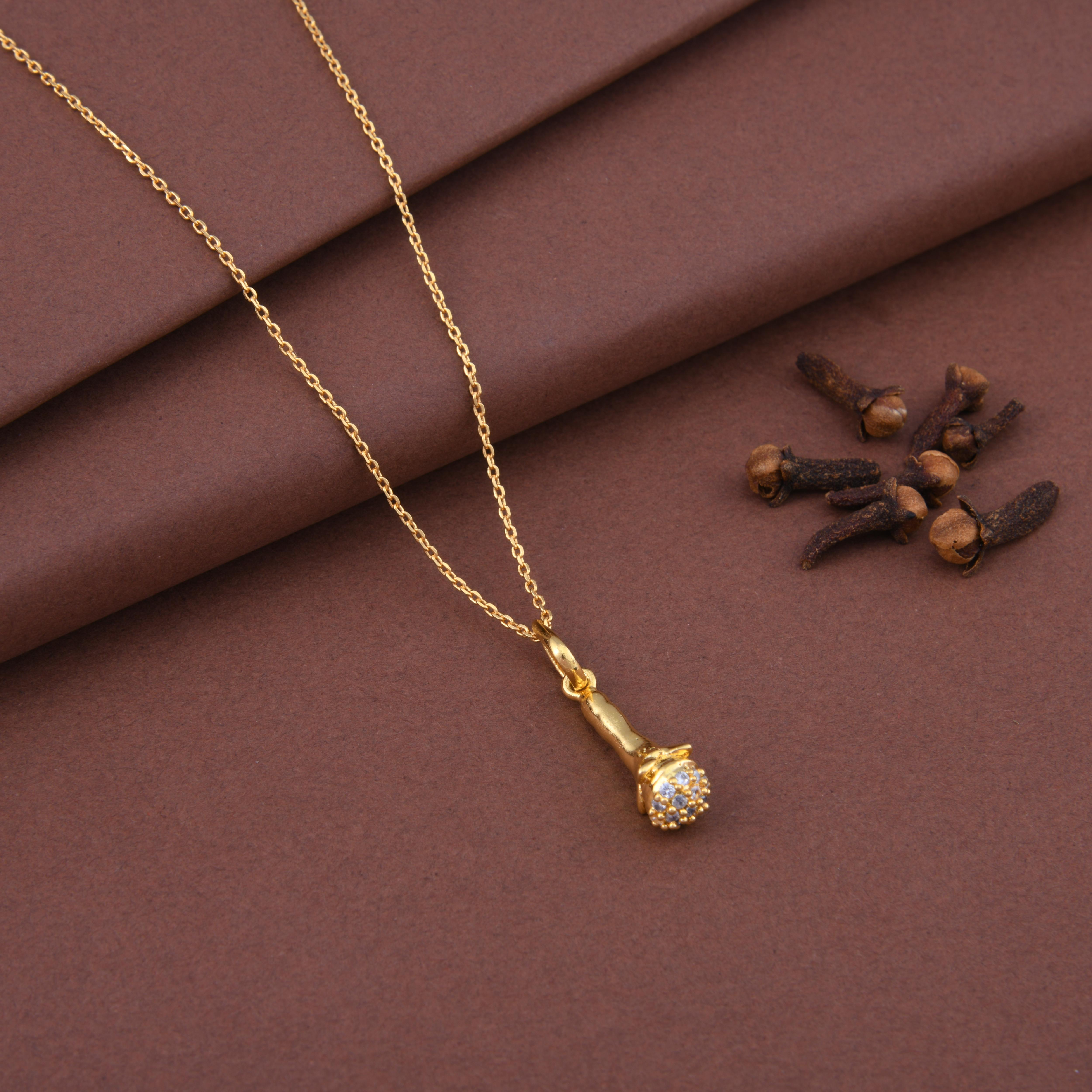 Cloves Gold Spice Pendant Necklace