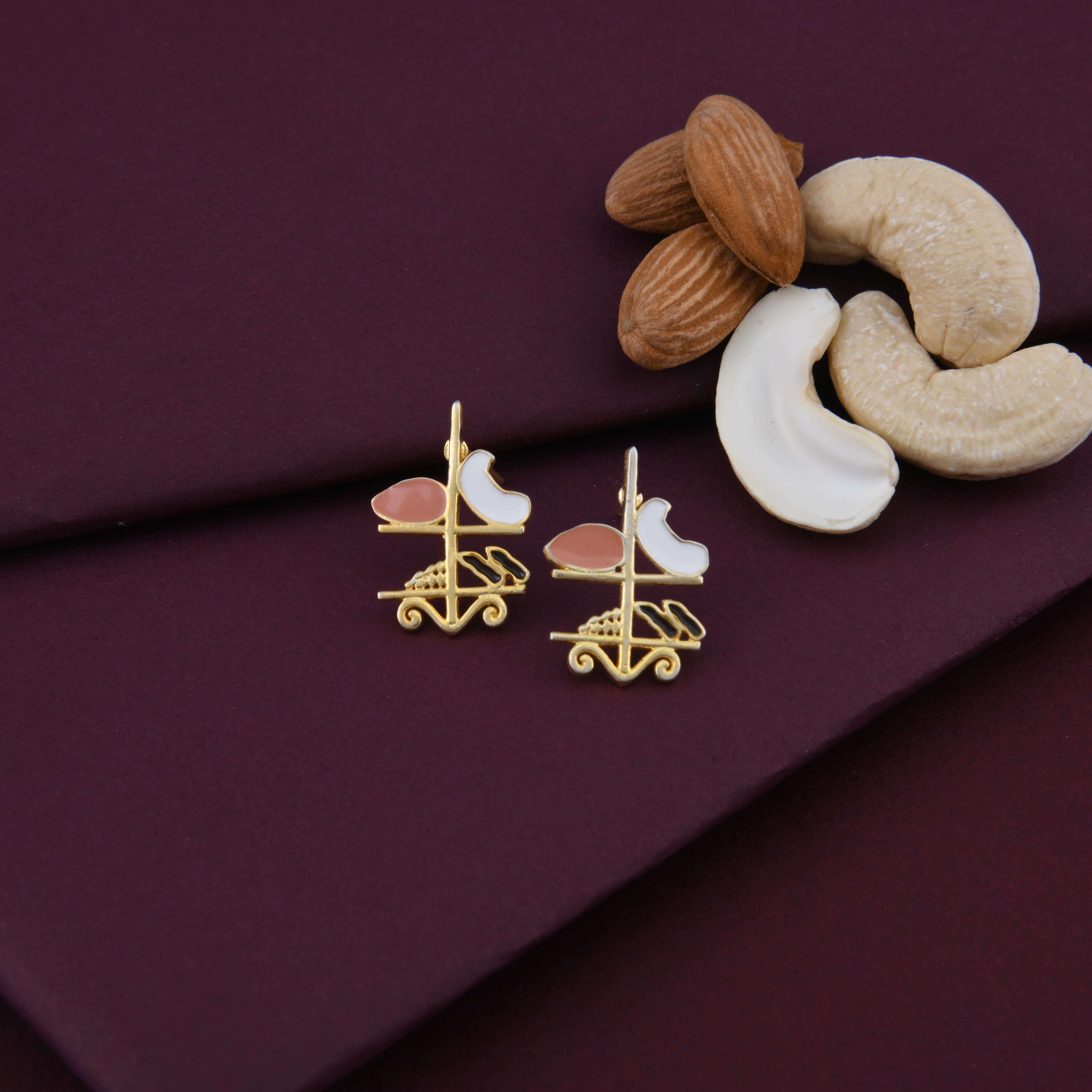 Almond, Cashew, Saffron & Pistachios Spice Earrings