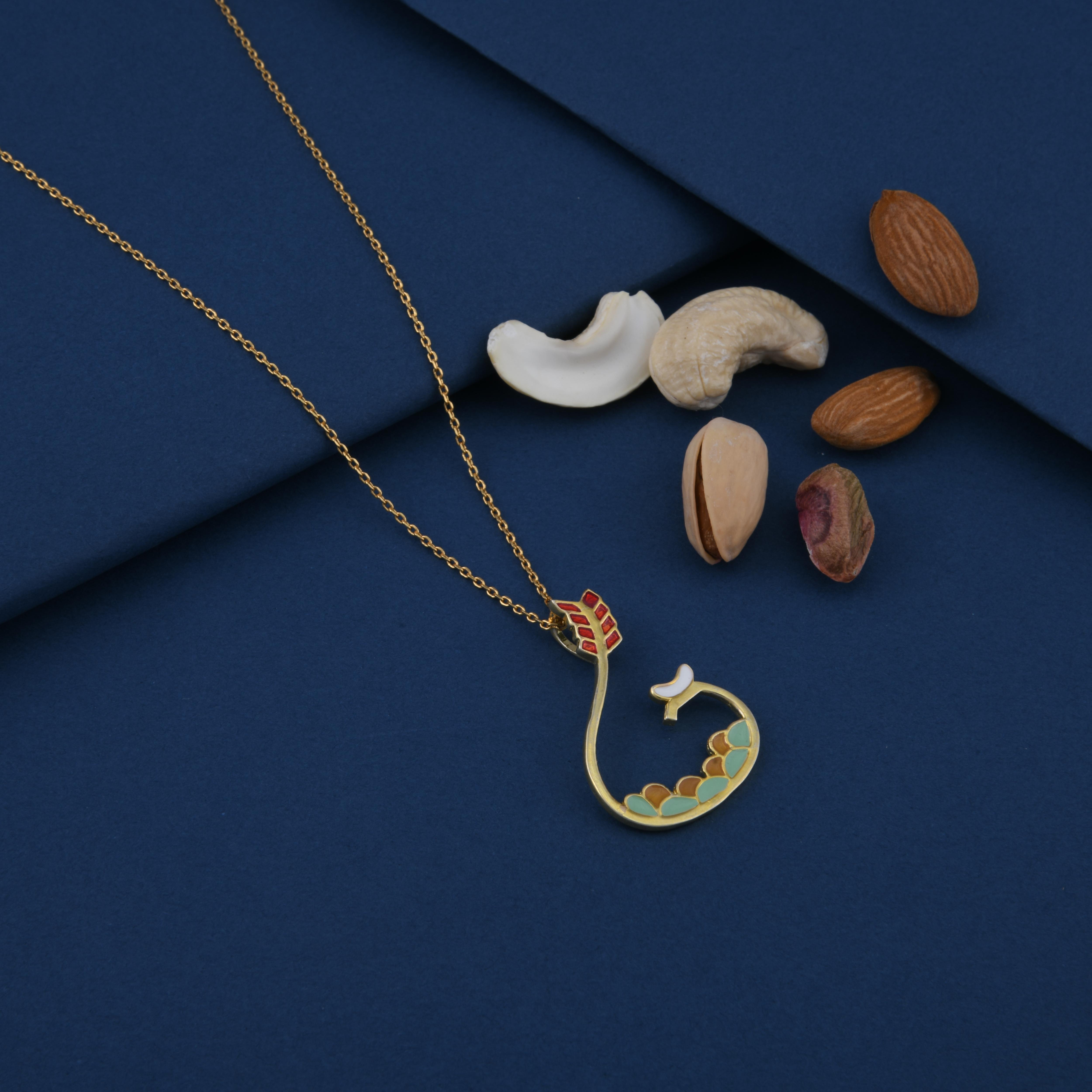 Cashew, Almond, Pista Spice Pendant Necklace