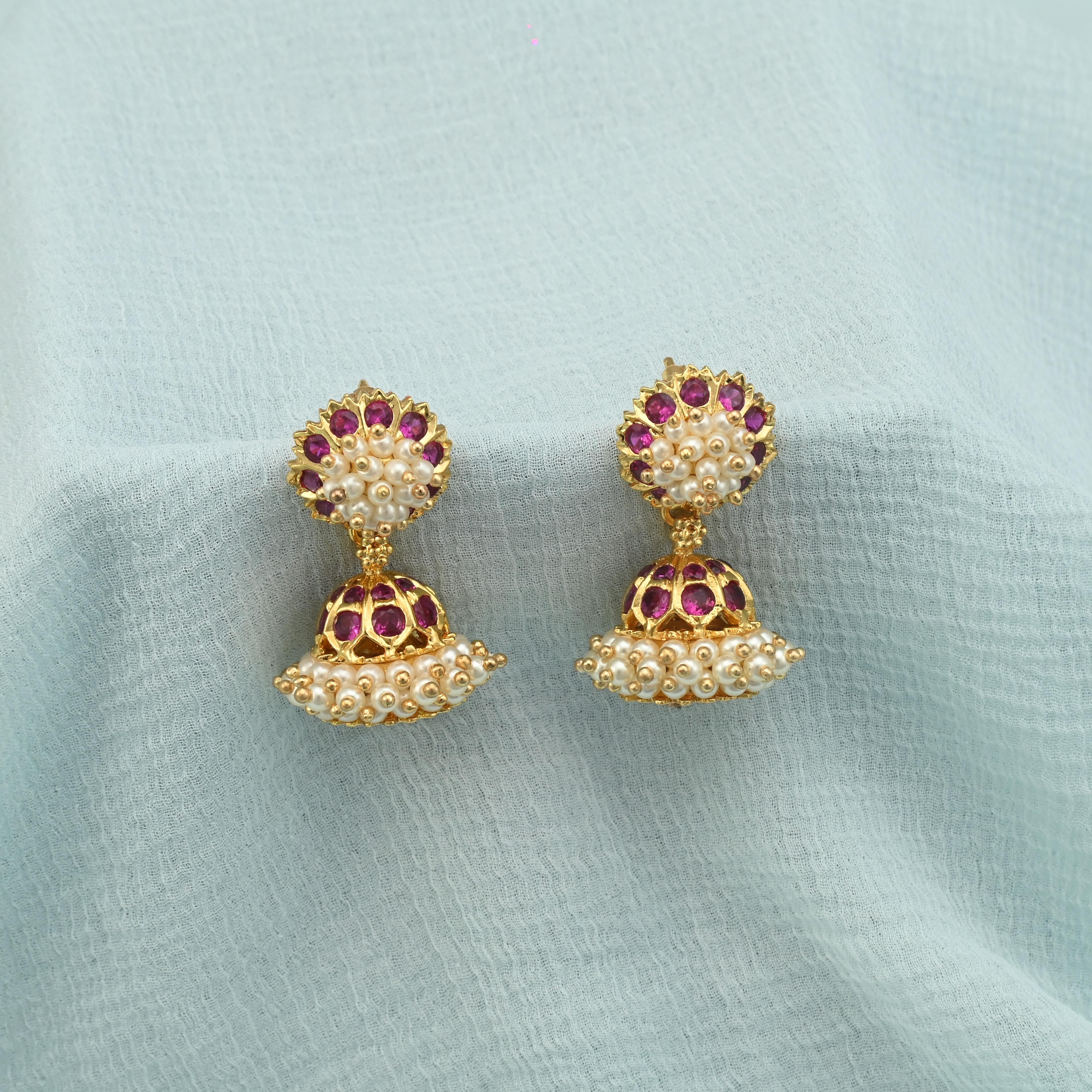 Traditional Pearl Small Jhumka