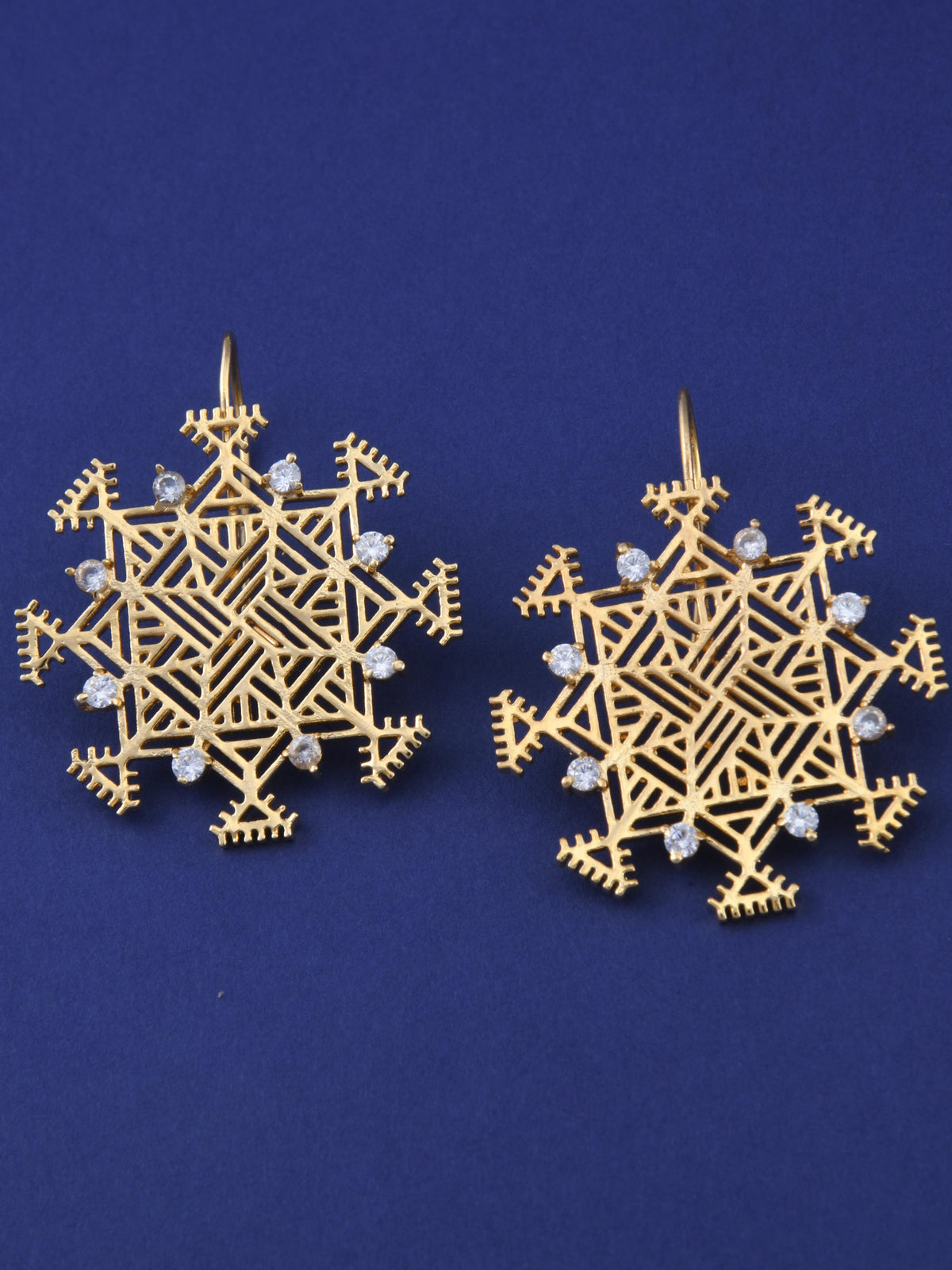 Chowk Purna Big Hook Earring