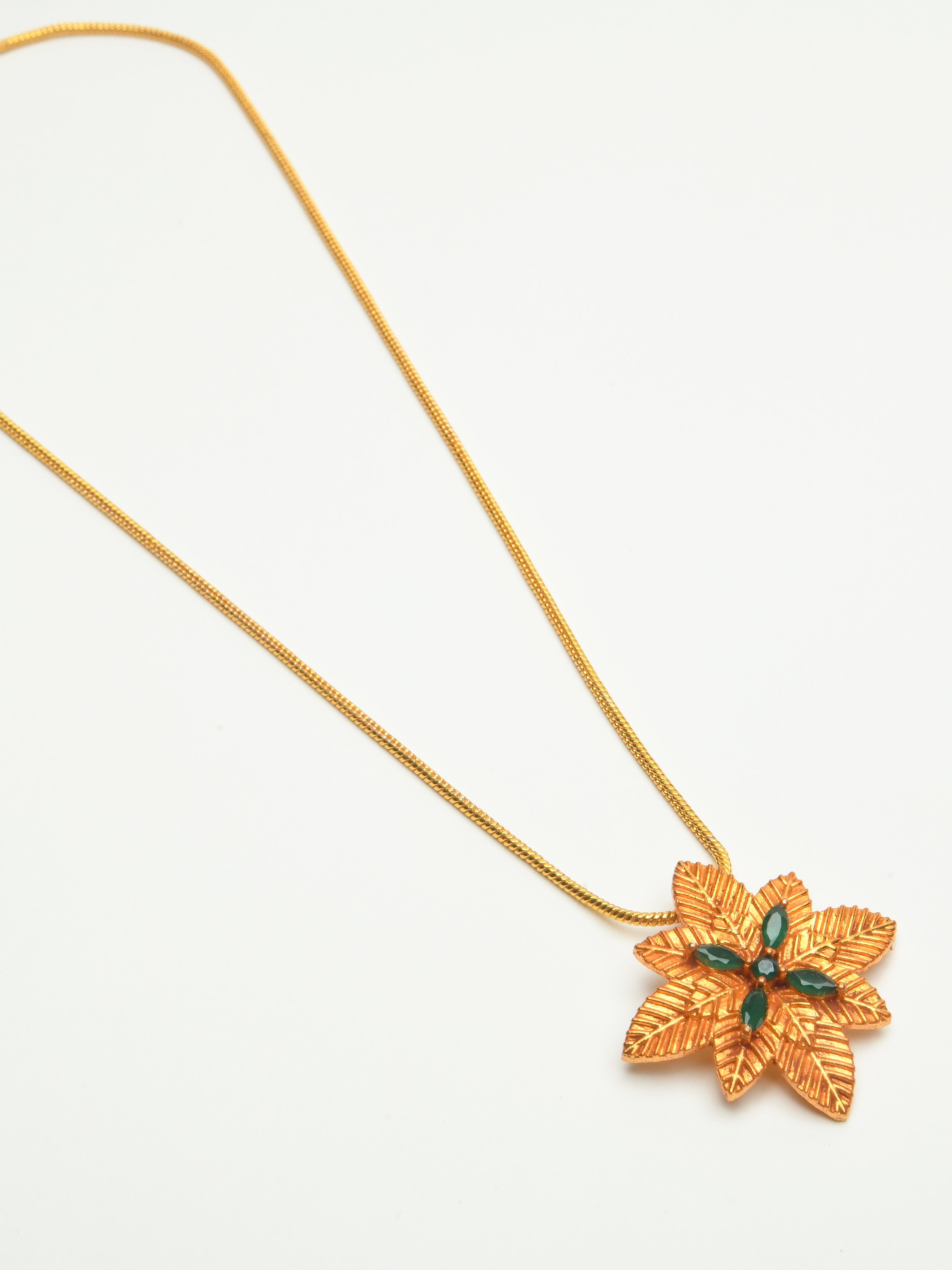Mint Leaf Pendant Necklace