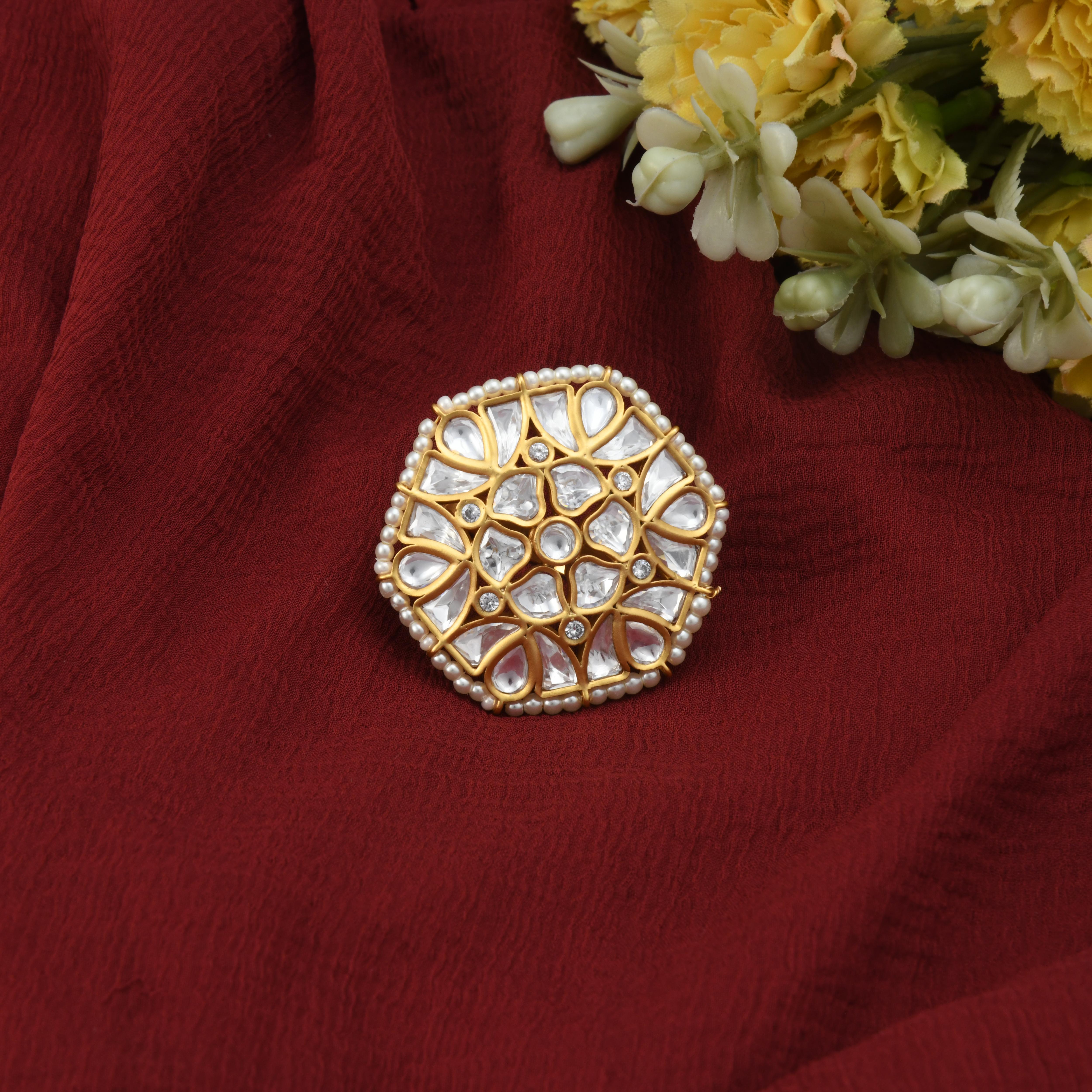 Ethnic Kundan Ring