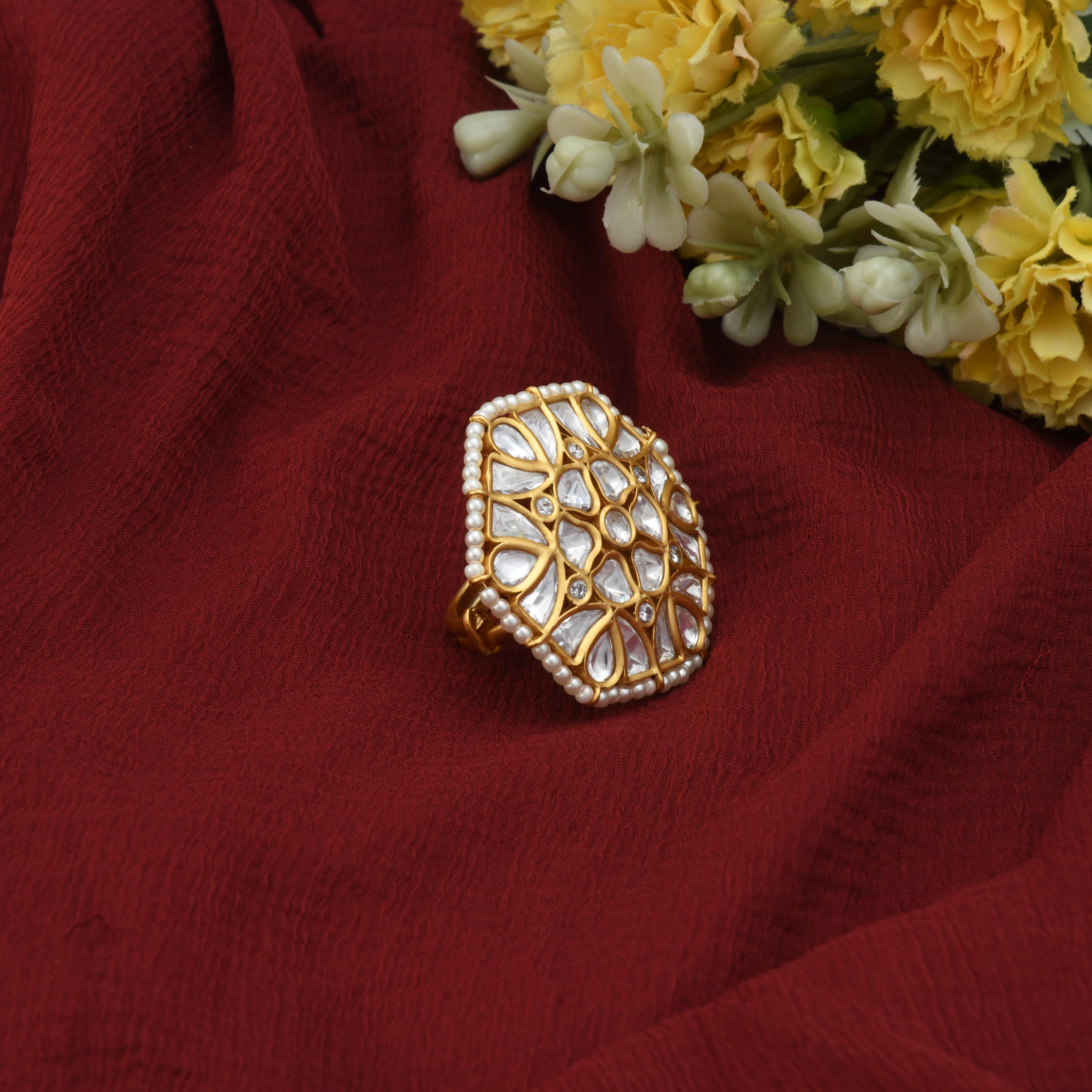 Ethnic Kundan Ring