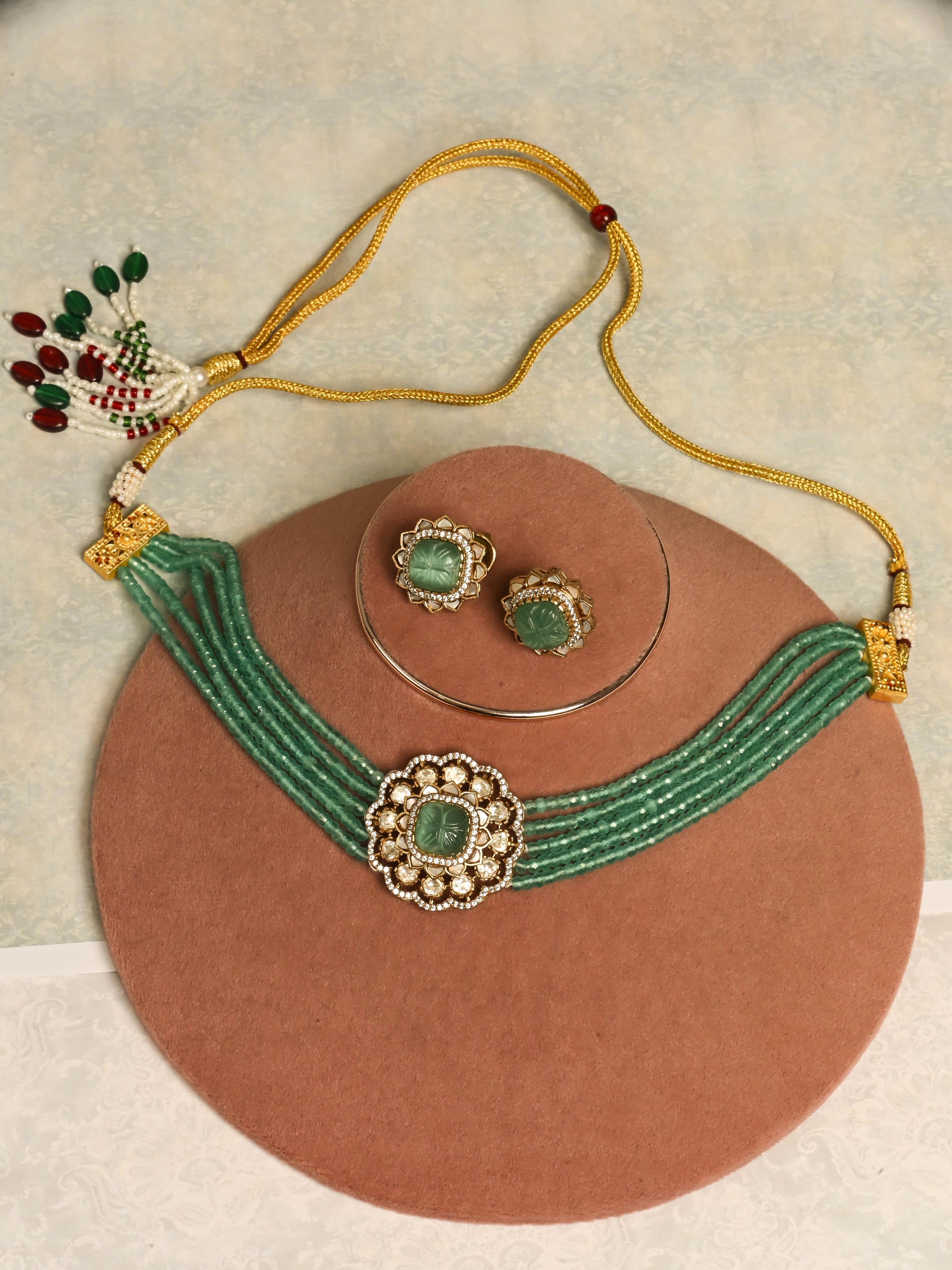 Nyati Green Polki Choker