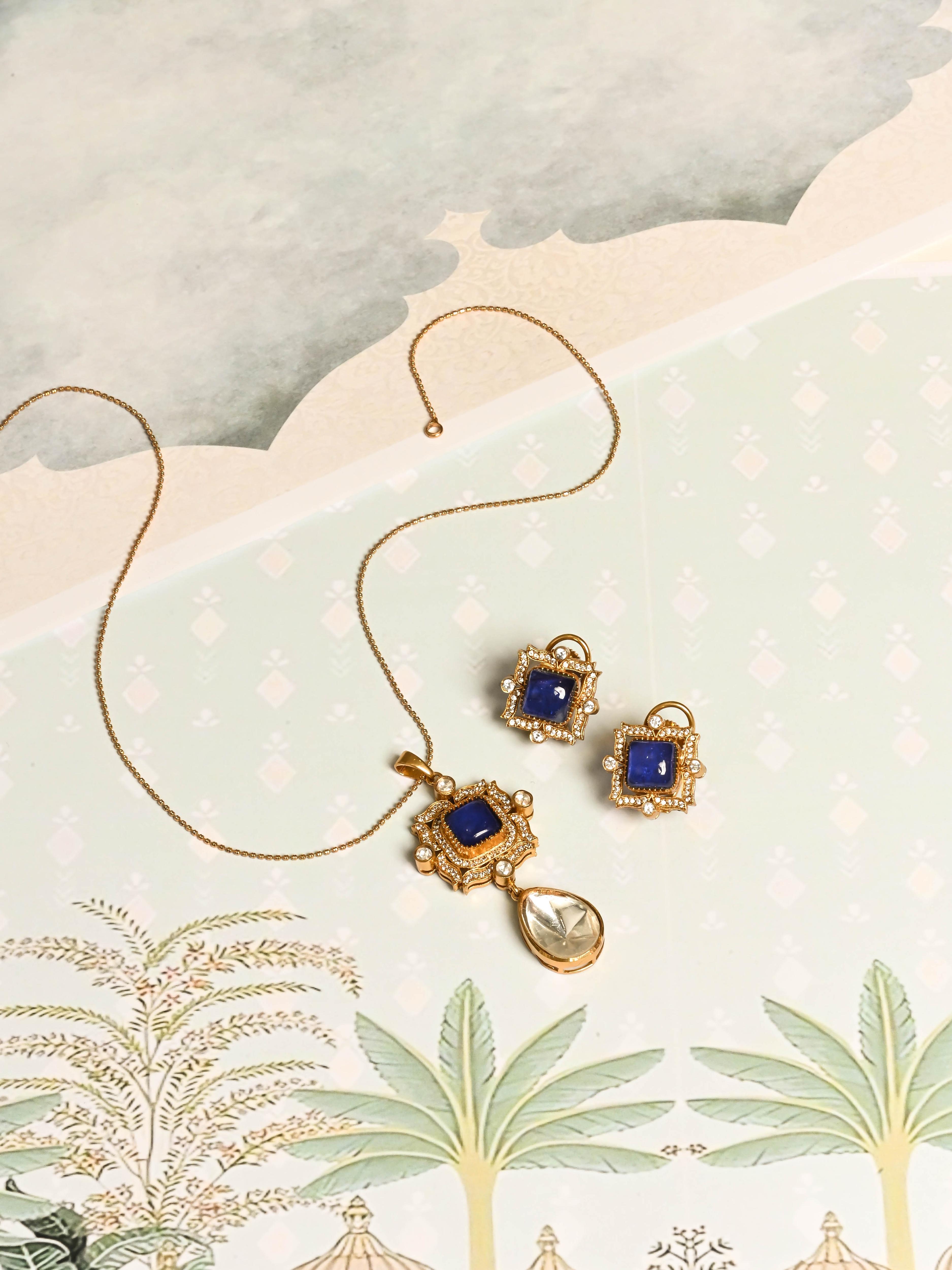 Lumi Moissanite Pendant Set