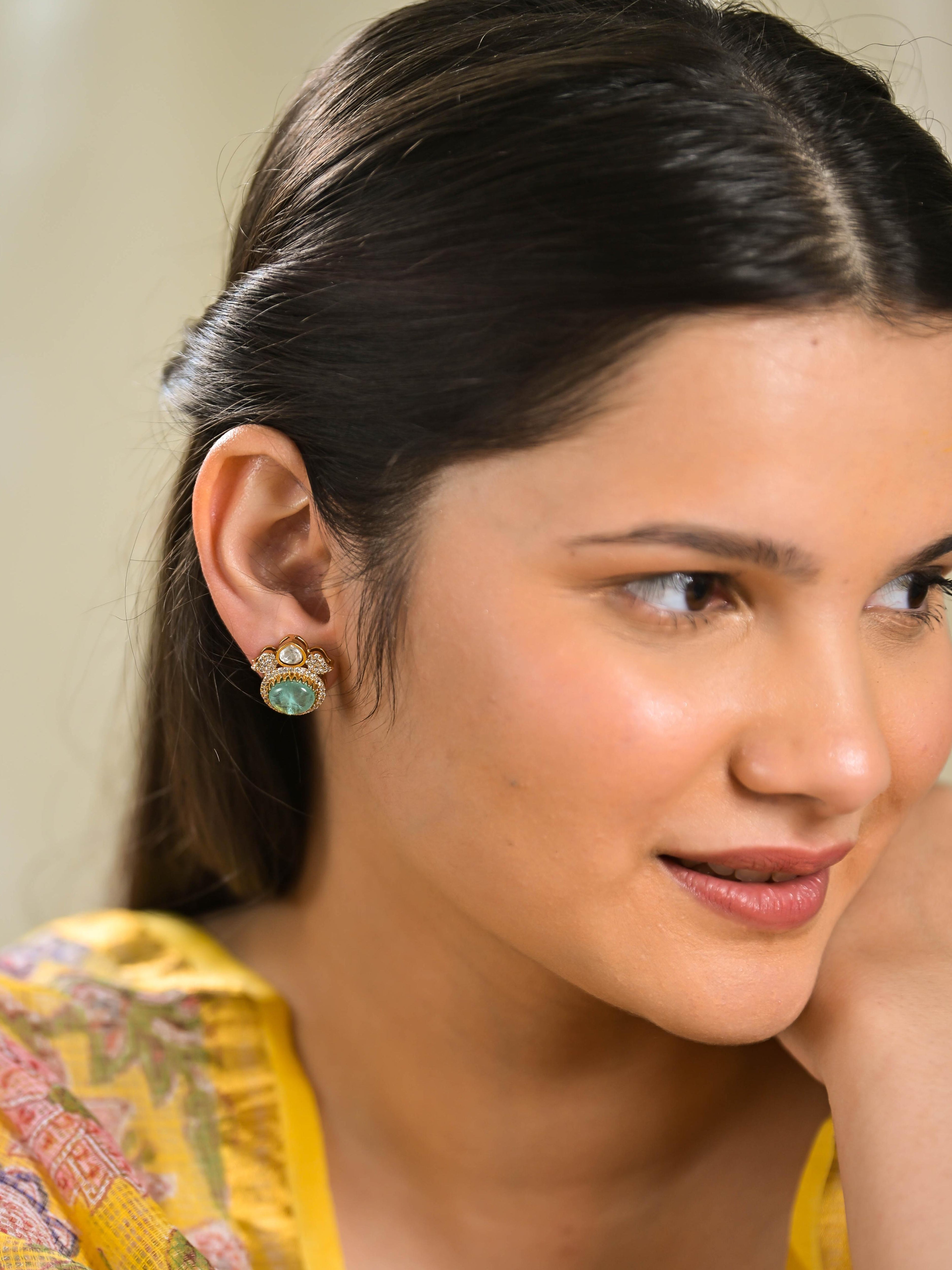 Alina Kundan Earrings