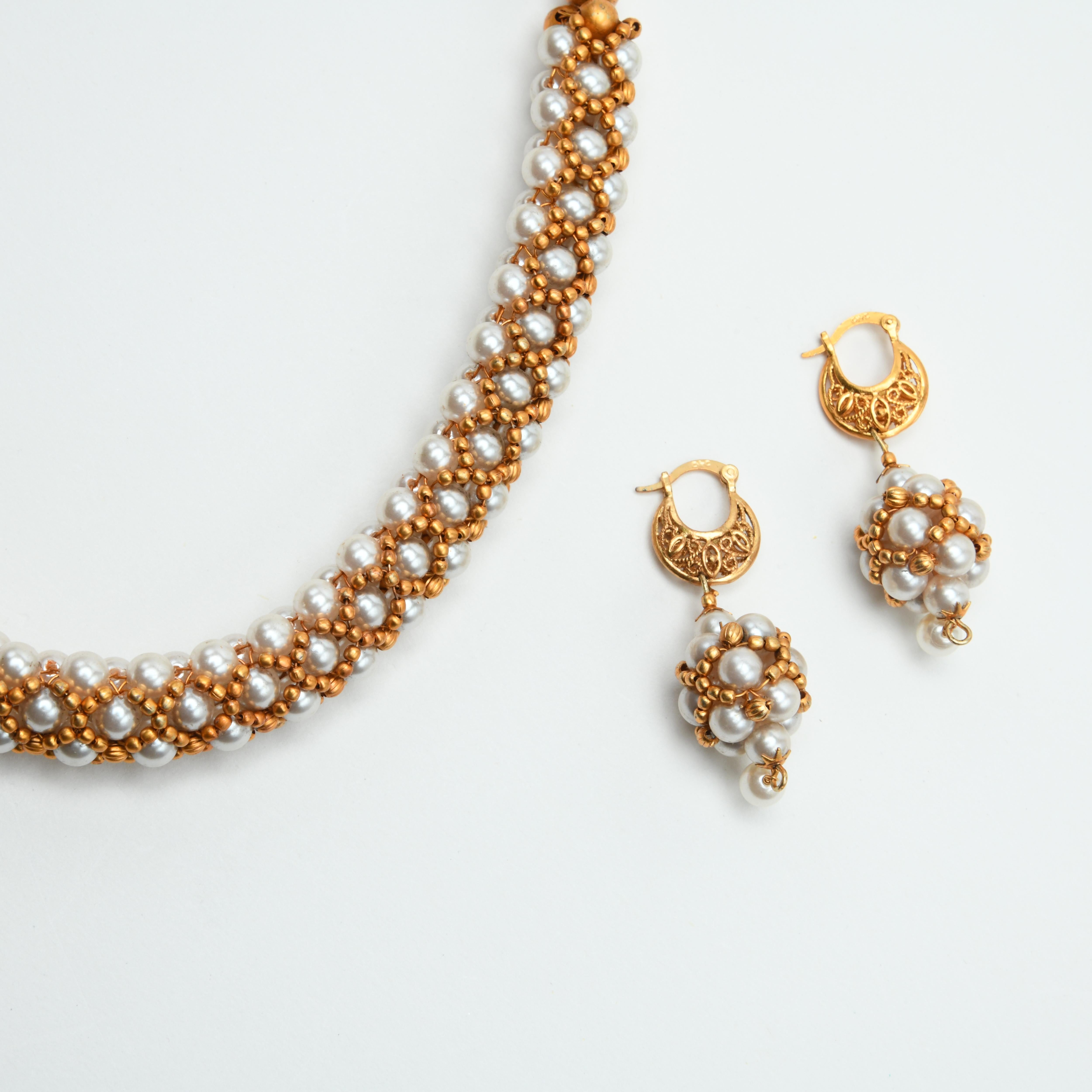 Vasudha Cluster Pearl Necklace