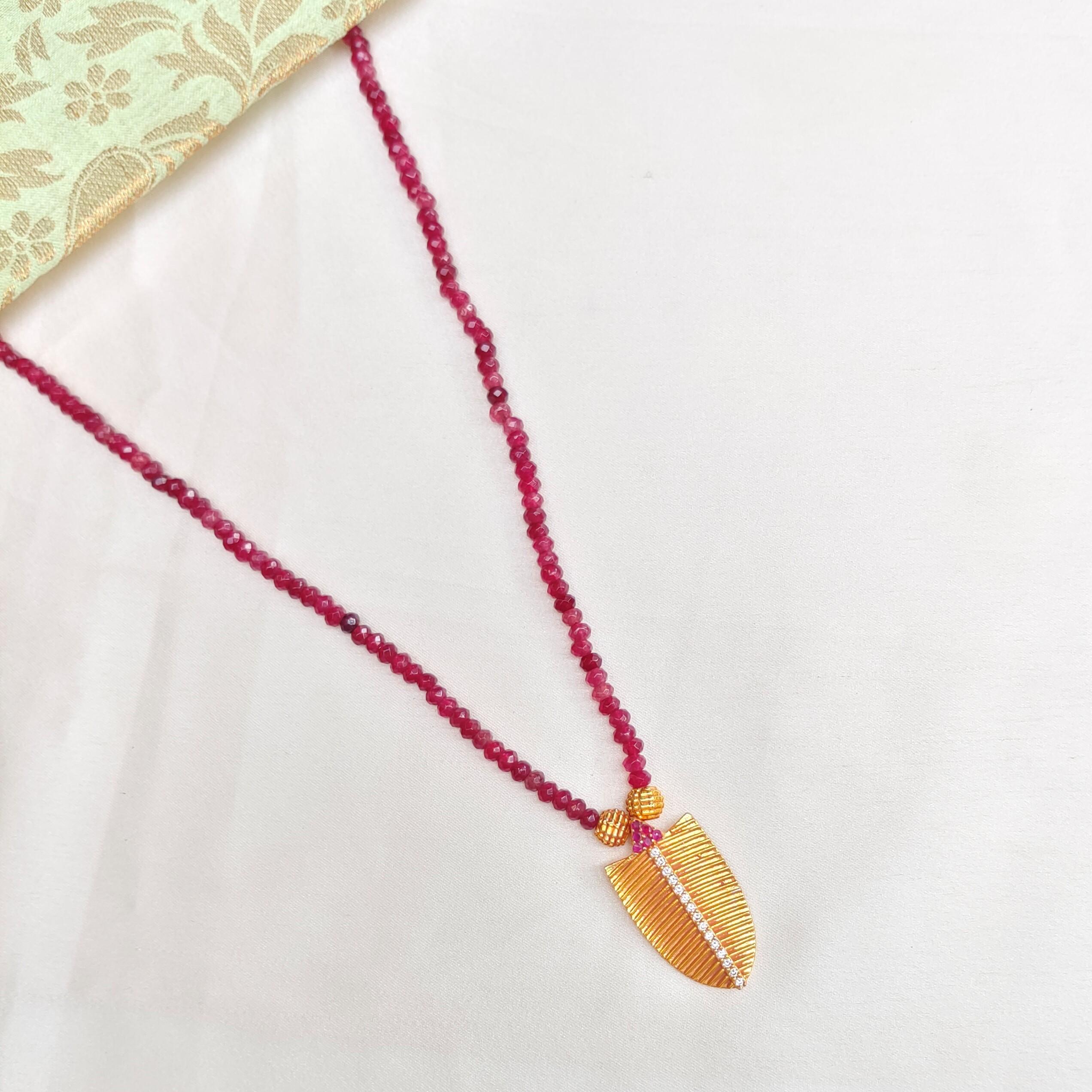 Banana Pendant Beads Necklace