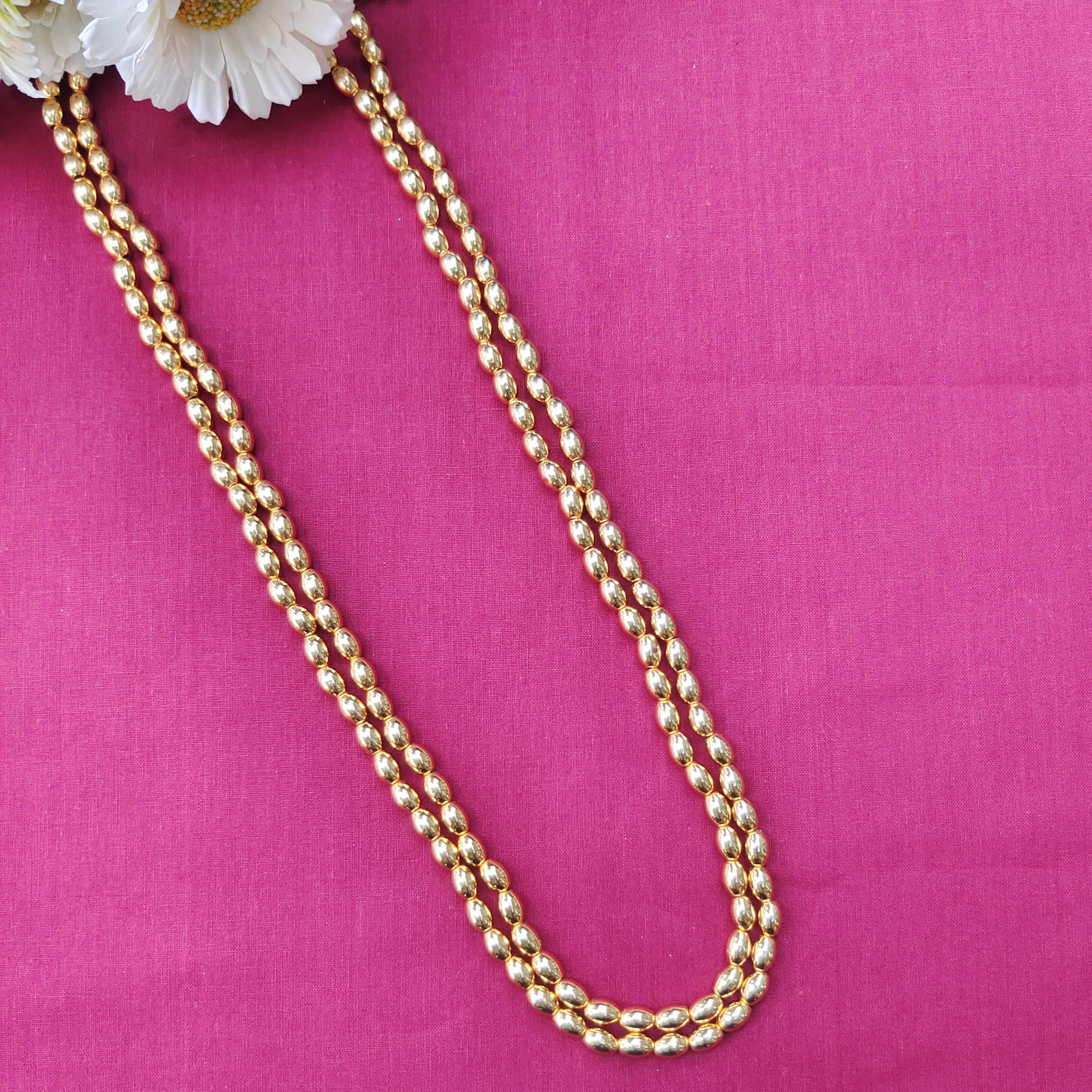 Traditional Golden Beads Necklace