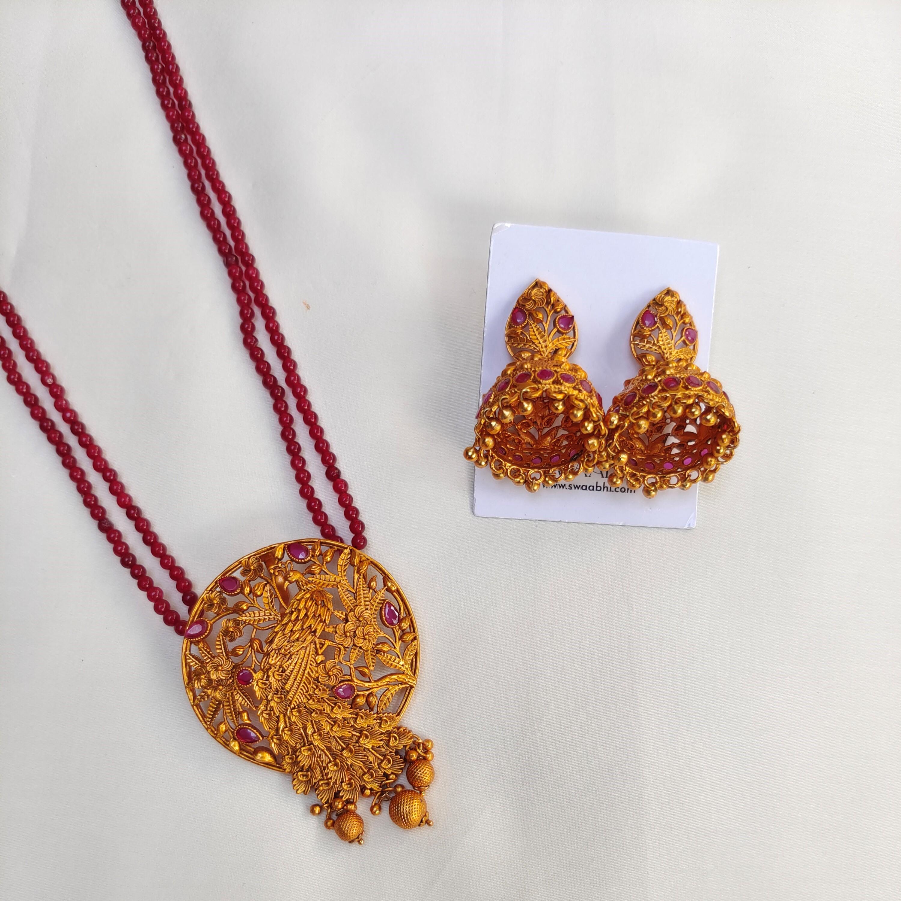 Vidhi Temple Pendant Necklace