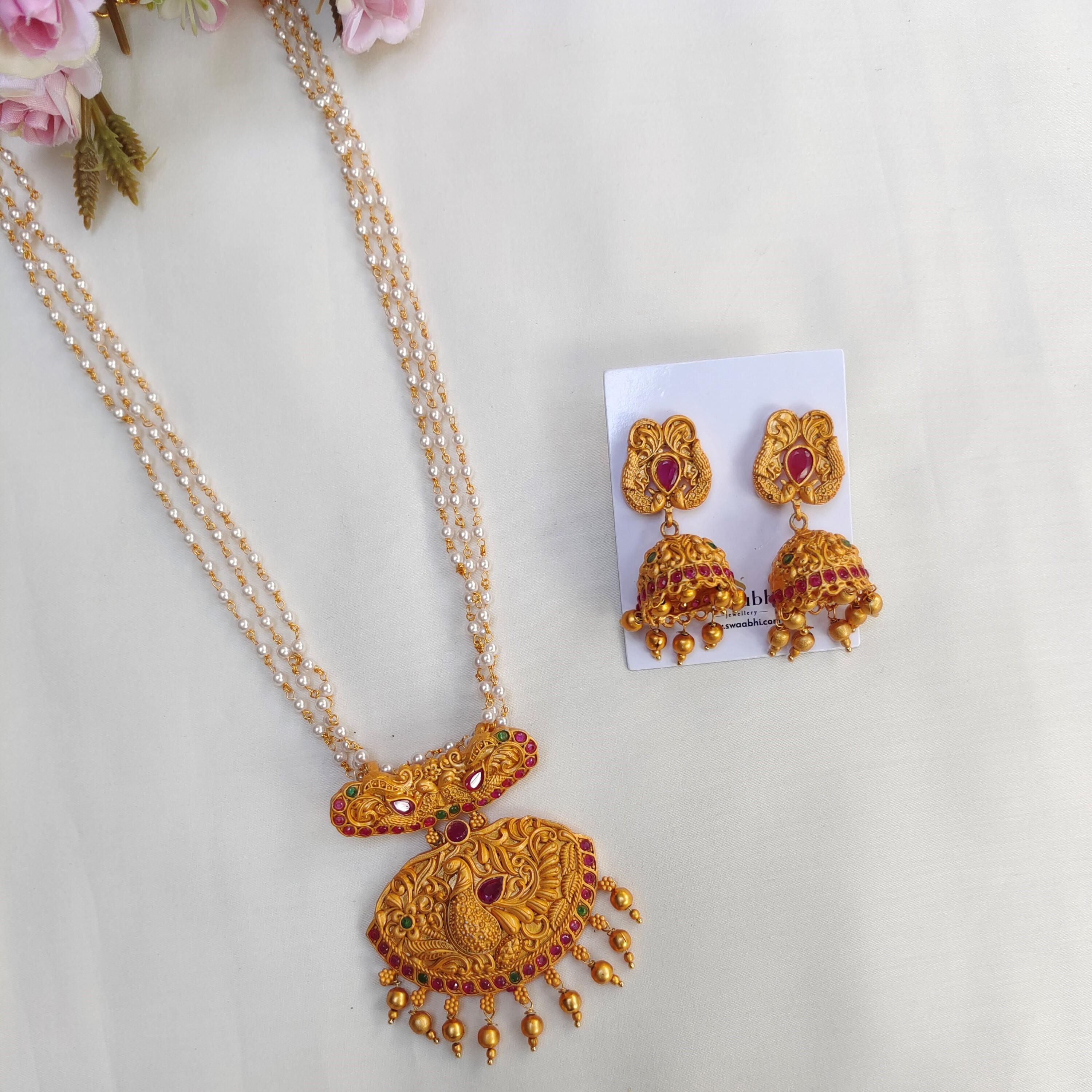 Advika Temple Pendant Necklace