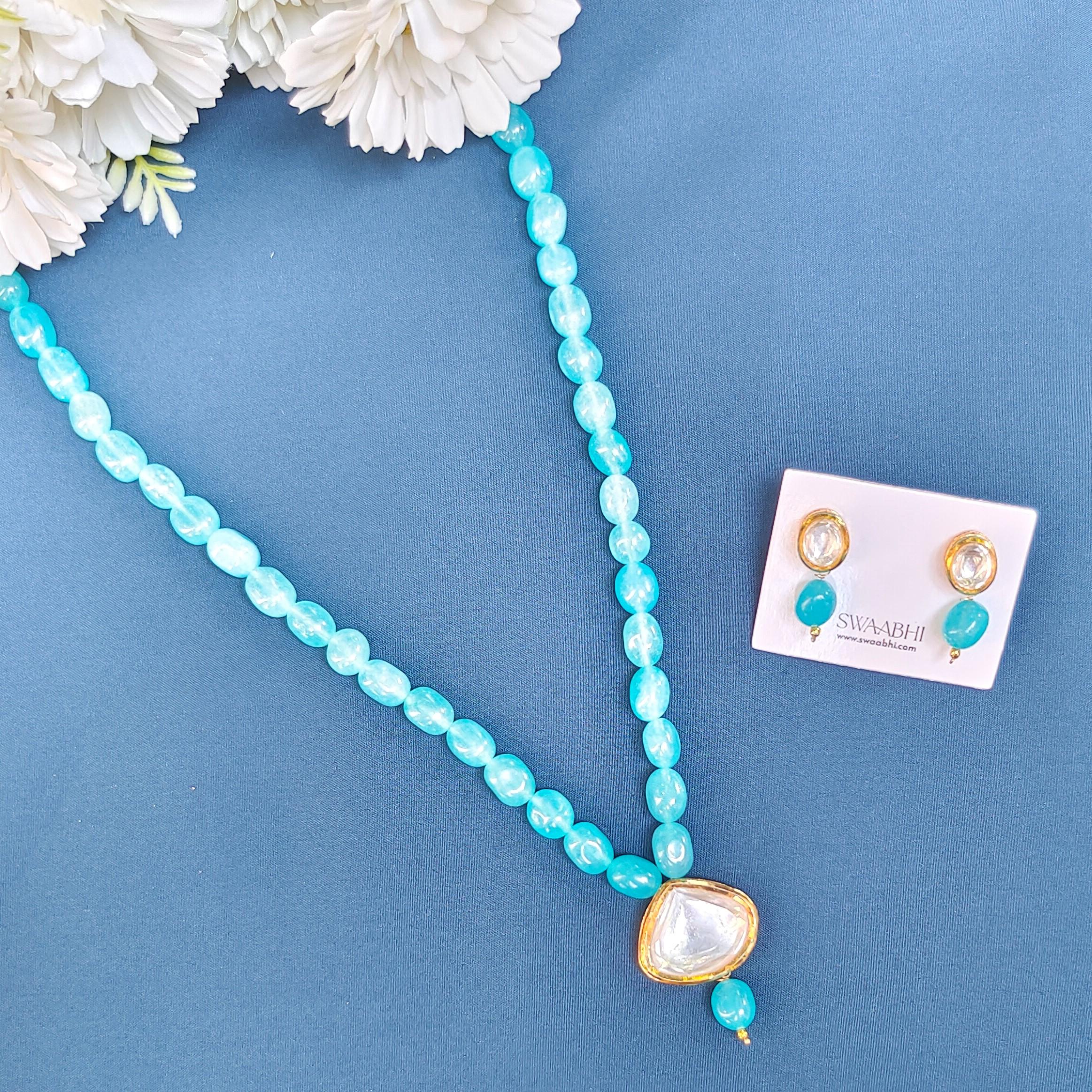 Aqua Mirage Beaded Necklace