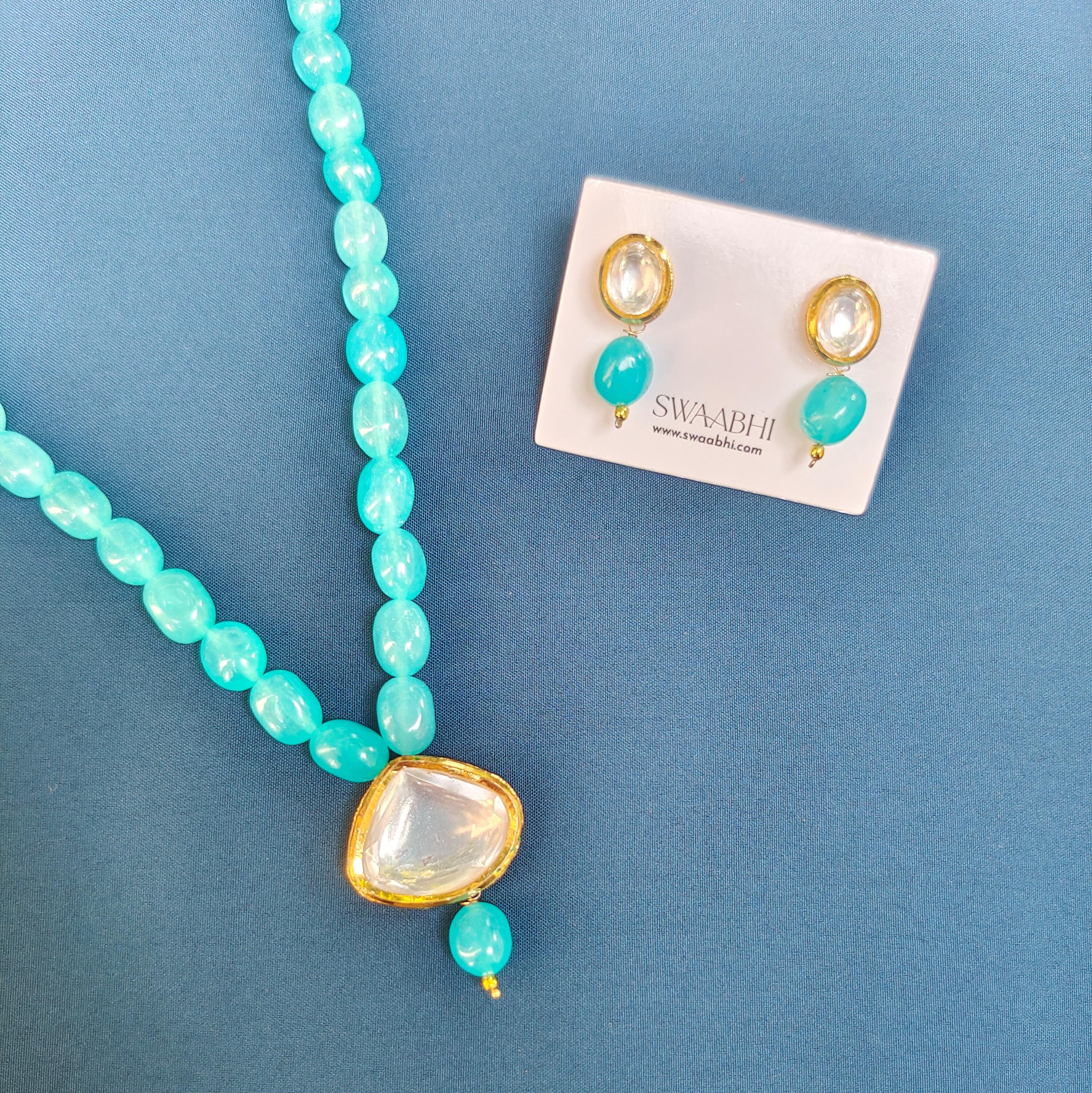 Aqua Mirage Beaded Necklace