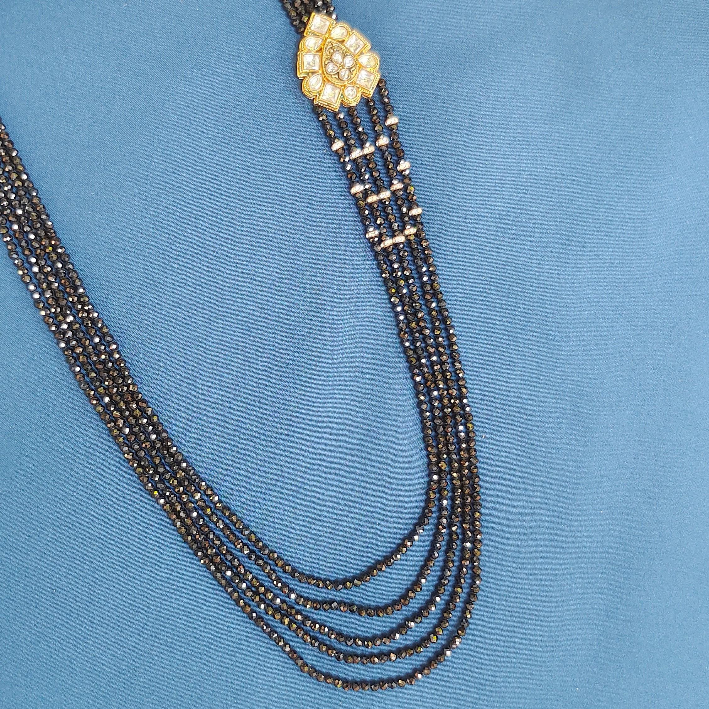 Kundan Beads Layered Necklace