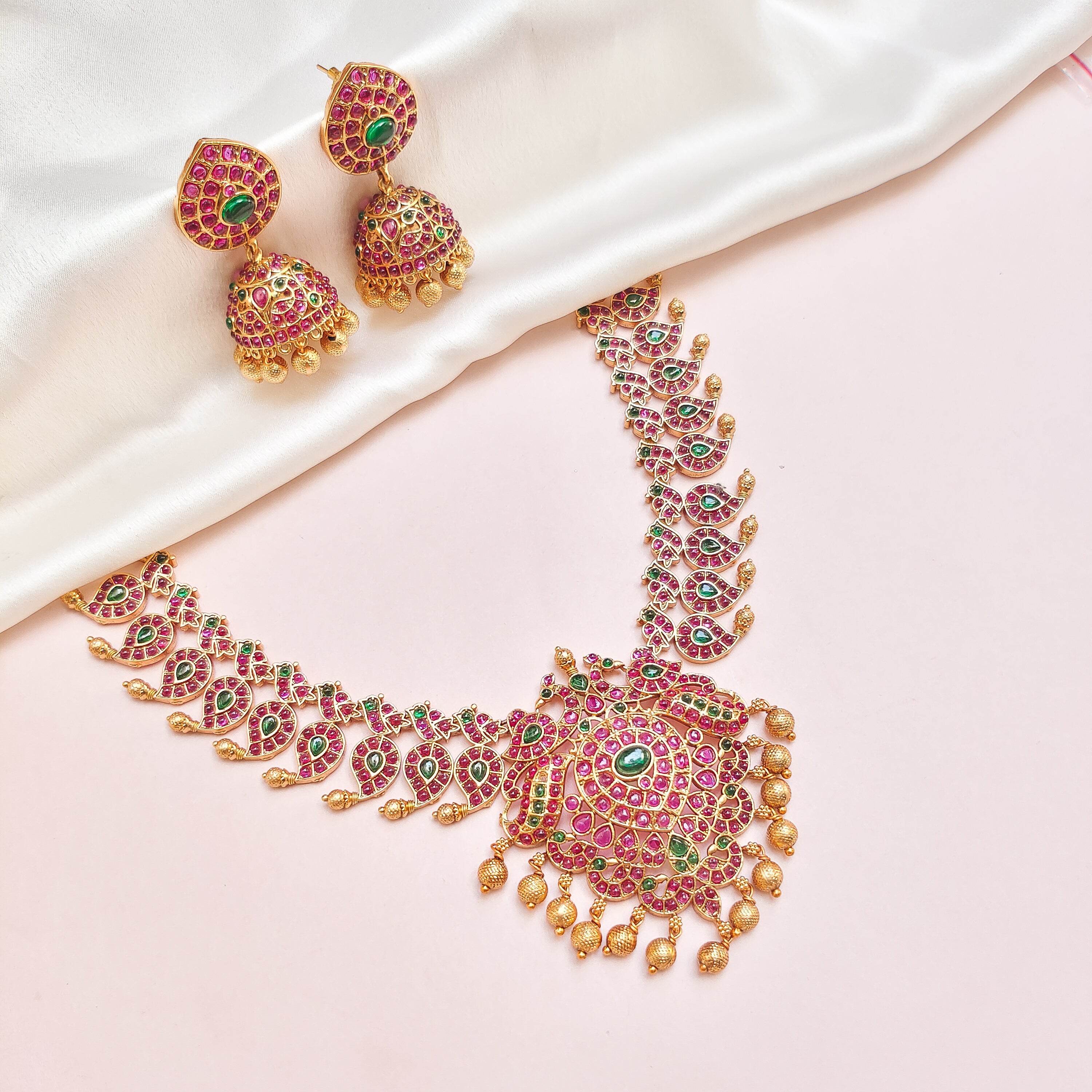 Kasturi Temple Necklace set