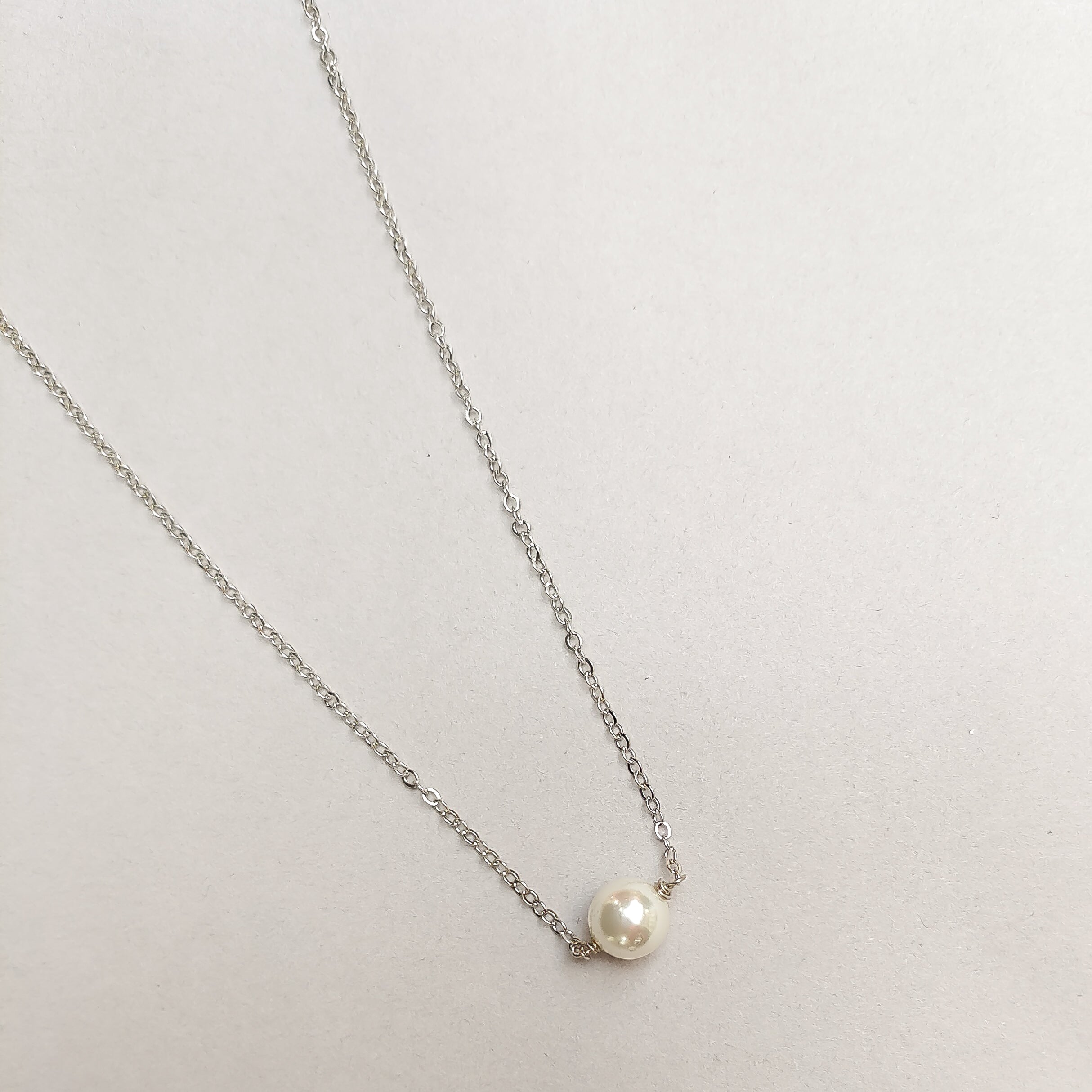 Single Pearl Chain Necklace