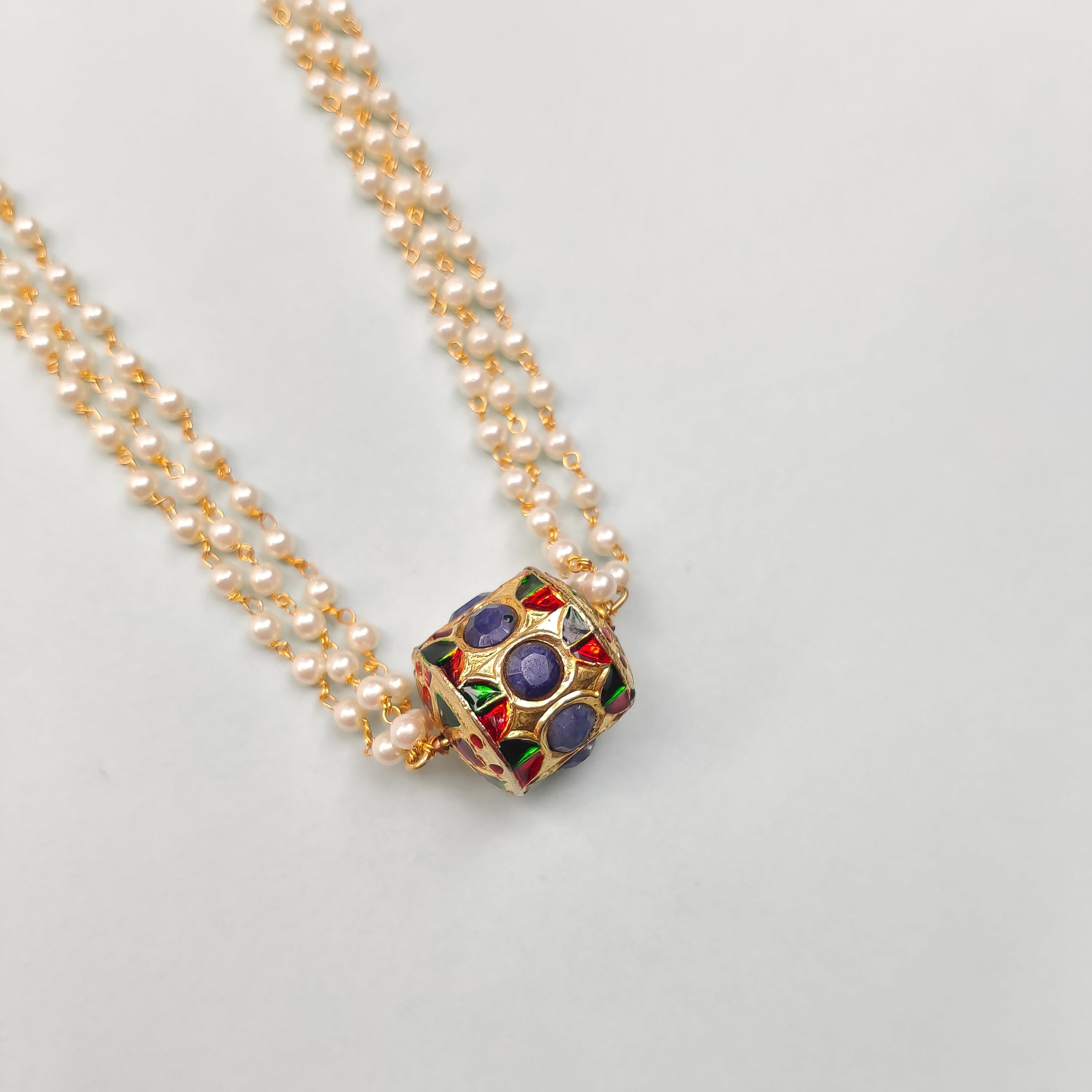 Prita Jadau Pearl Necklace