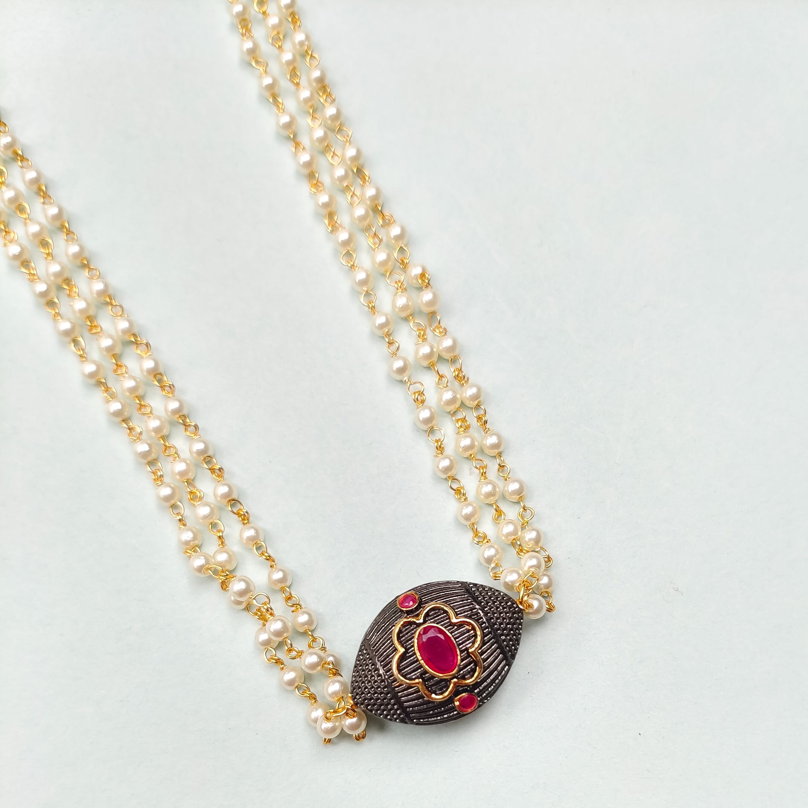 Niti Beaded Jadau Pearl Necklace