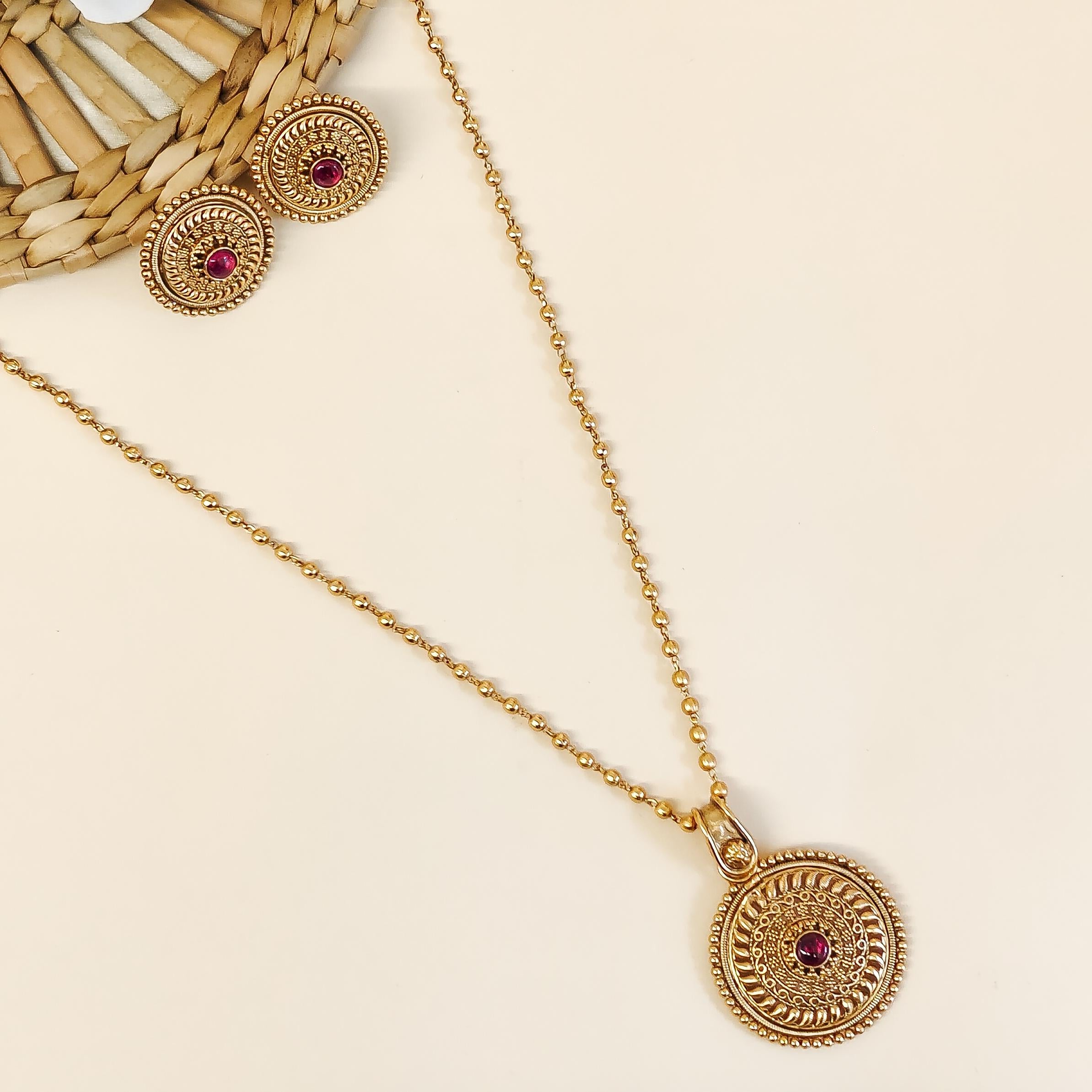 Abhaya Temple Pendant Set