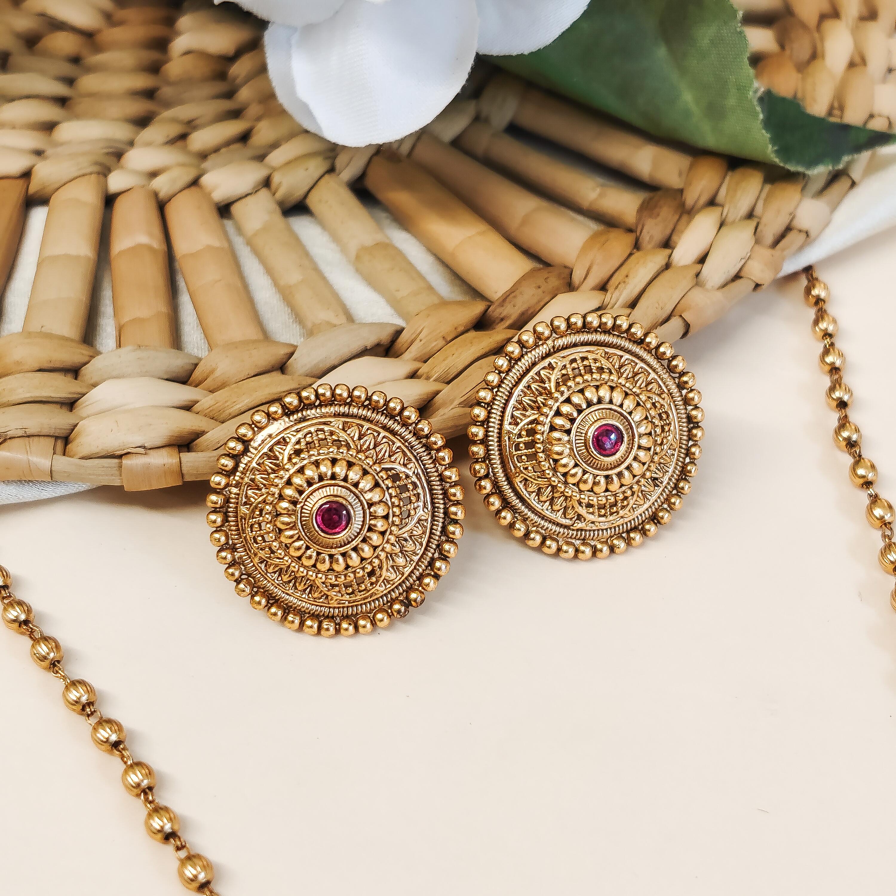 Aparna Temple Pendant Set