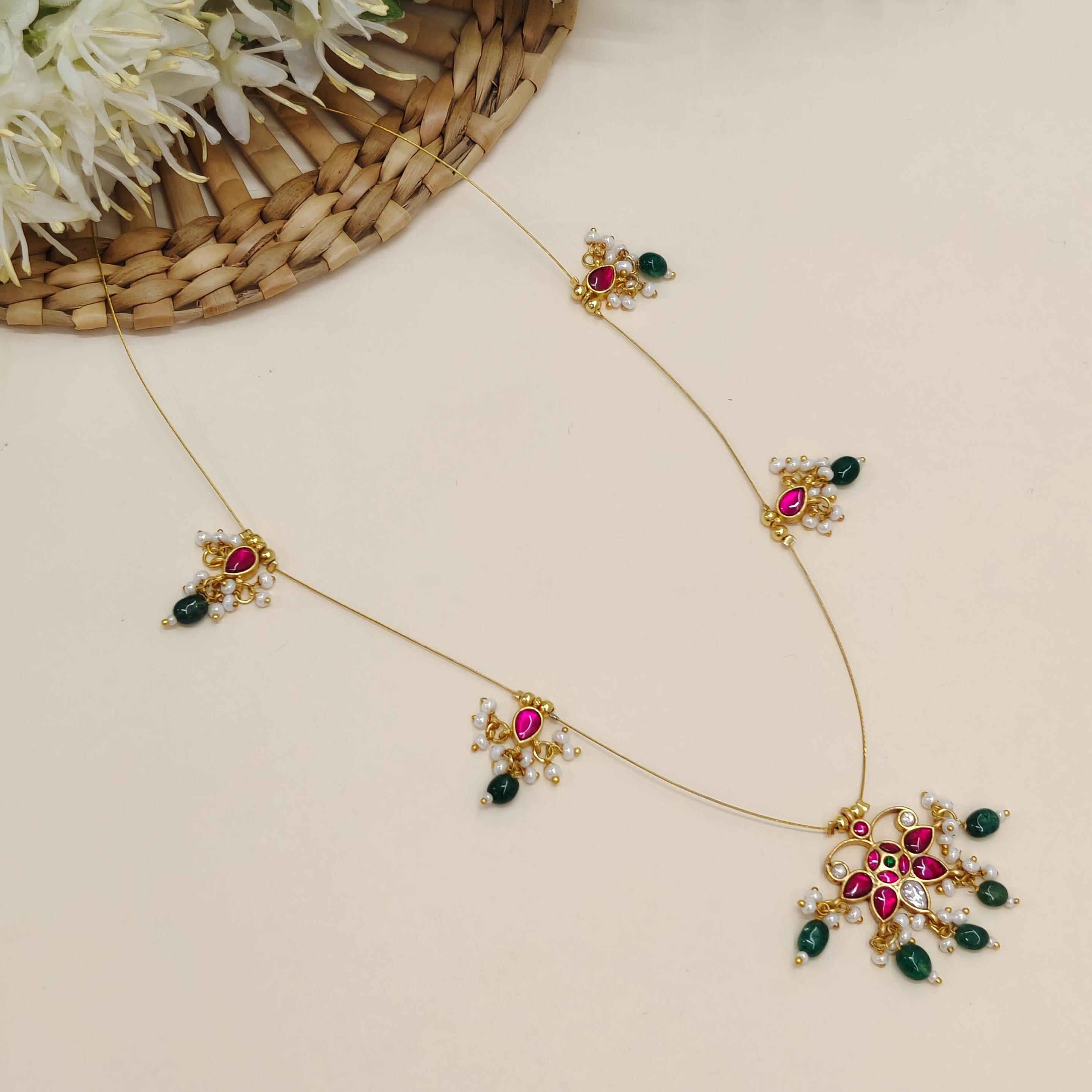 Meera Invisible Jadau Necklace
