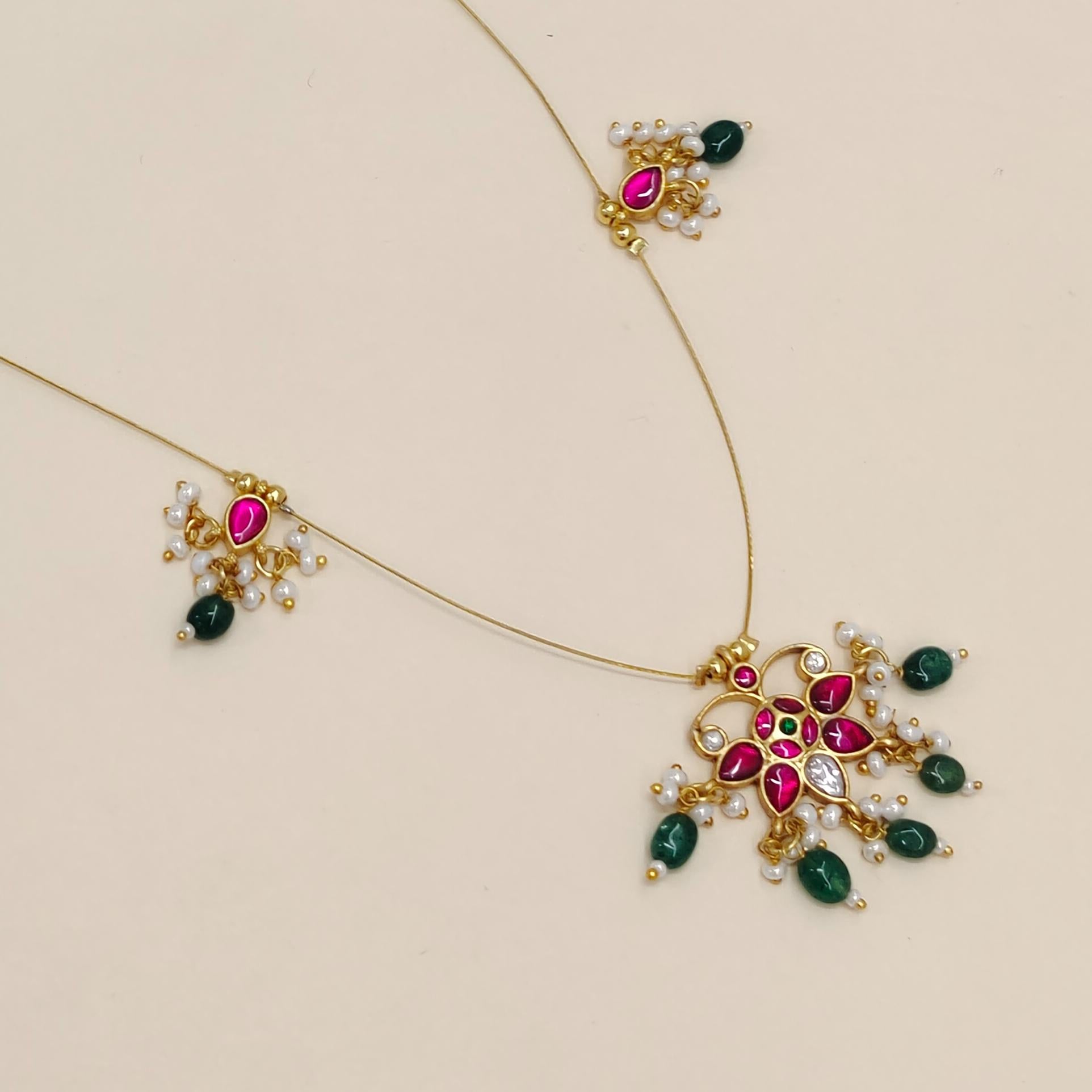 Meera Invisible Jadau Necklace