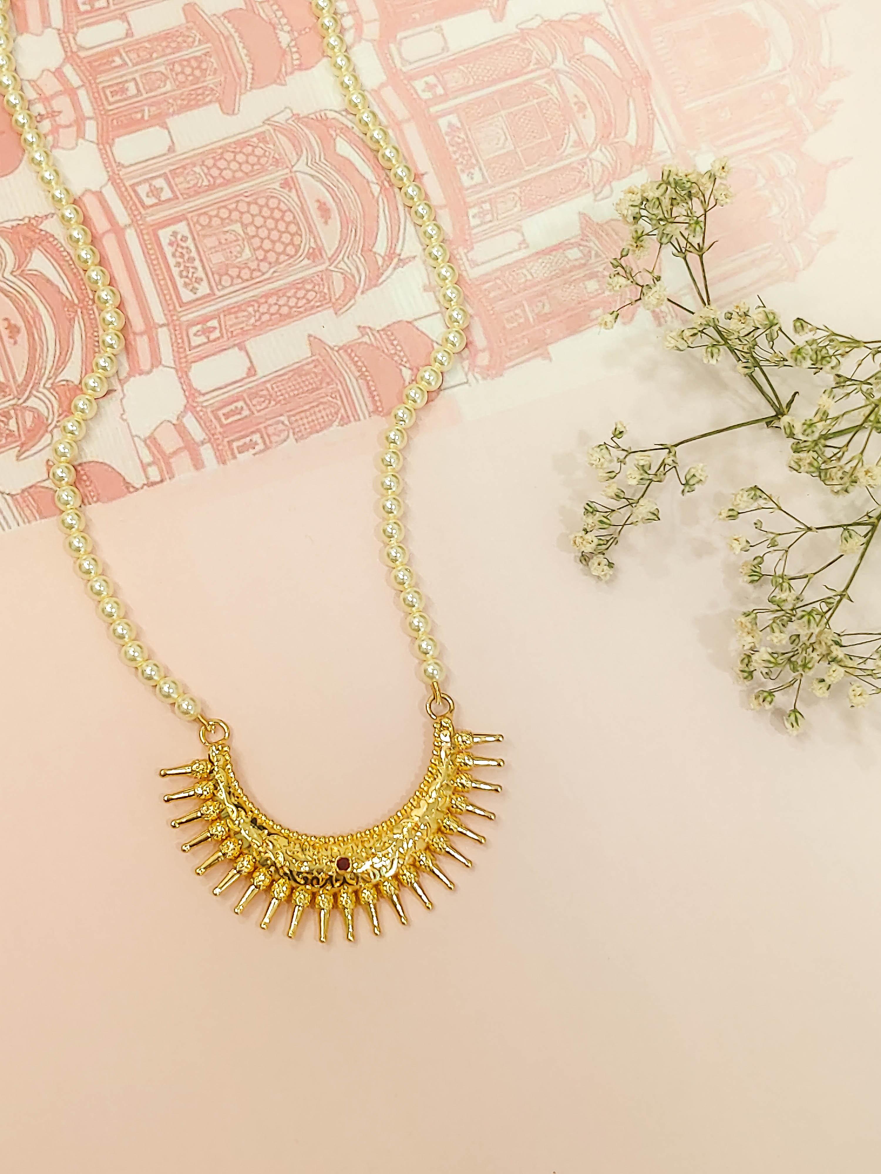 Maharashtrian Rajeshwari Pearl Necklace