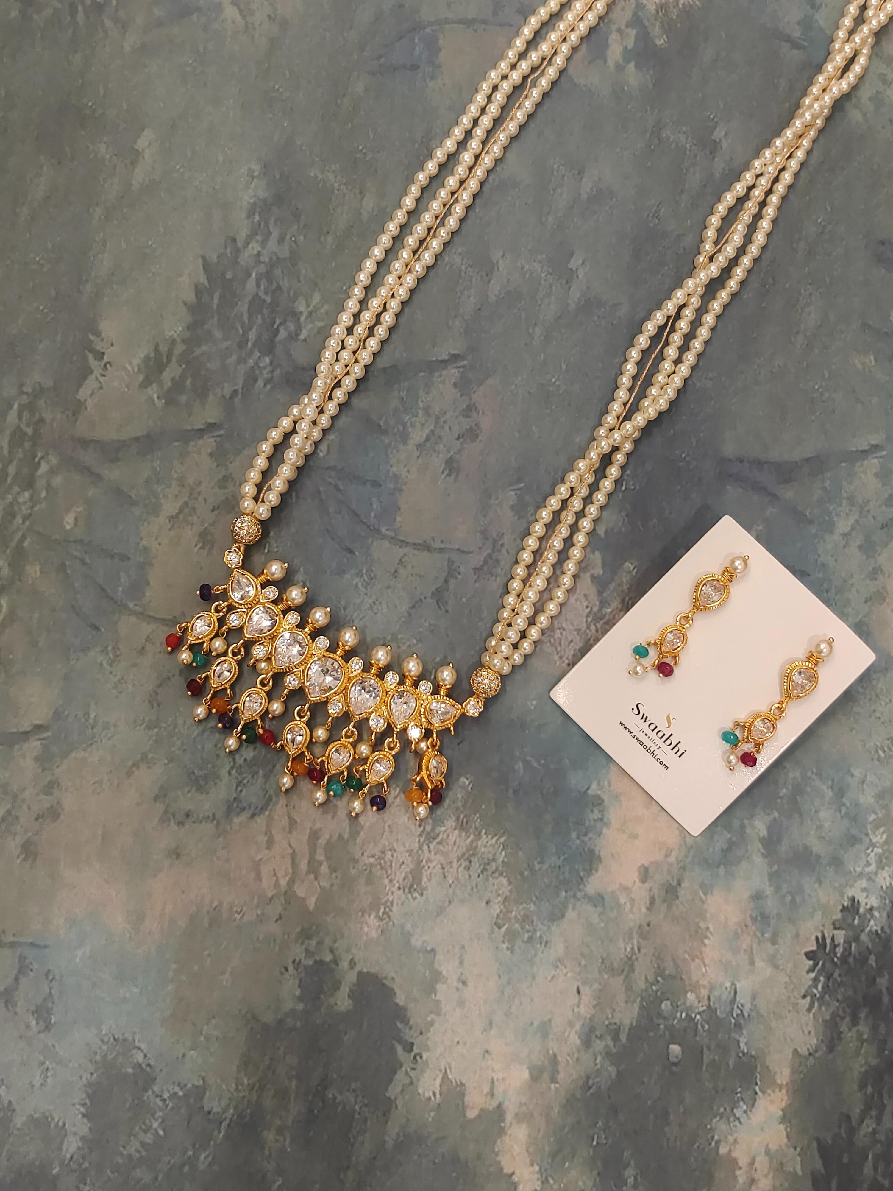 Navratna Tanmani Pearl Necklace