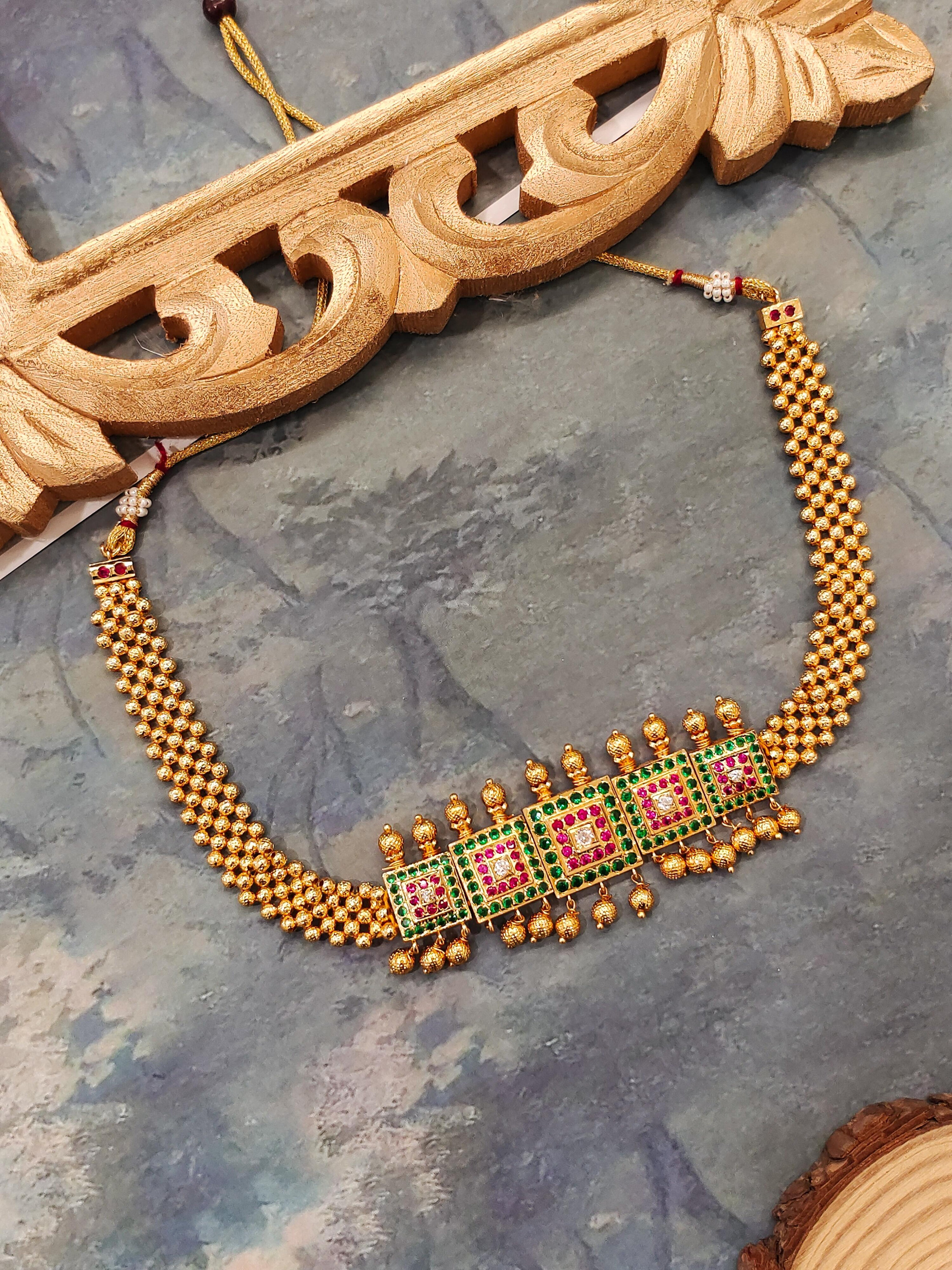 Rajasi Square Choker Necklace