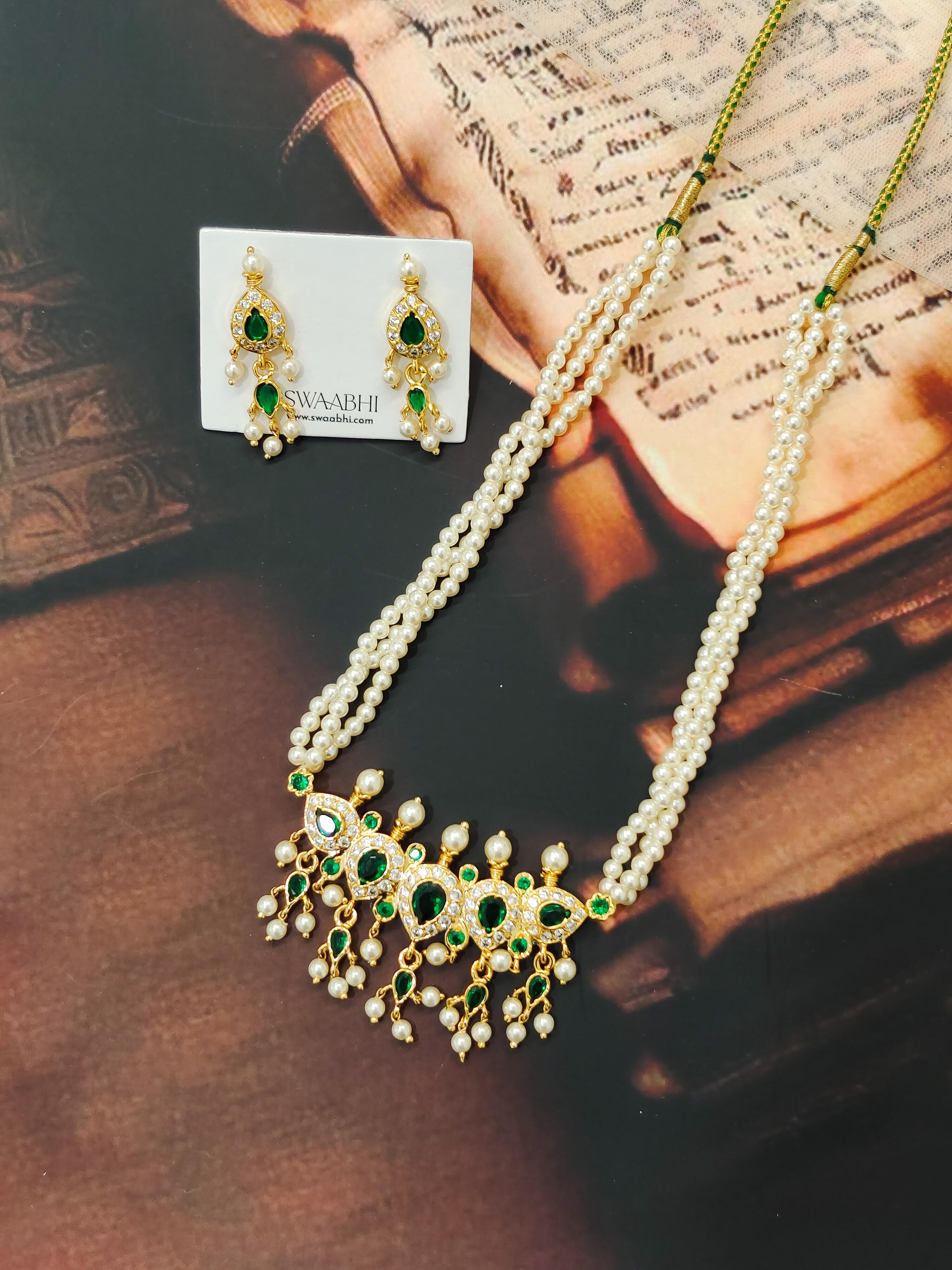 Peshwai Green Pearl Tanmani Choker