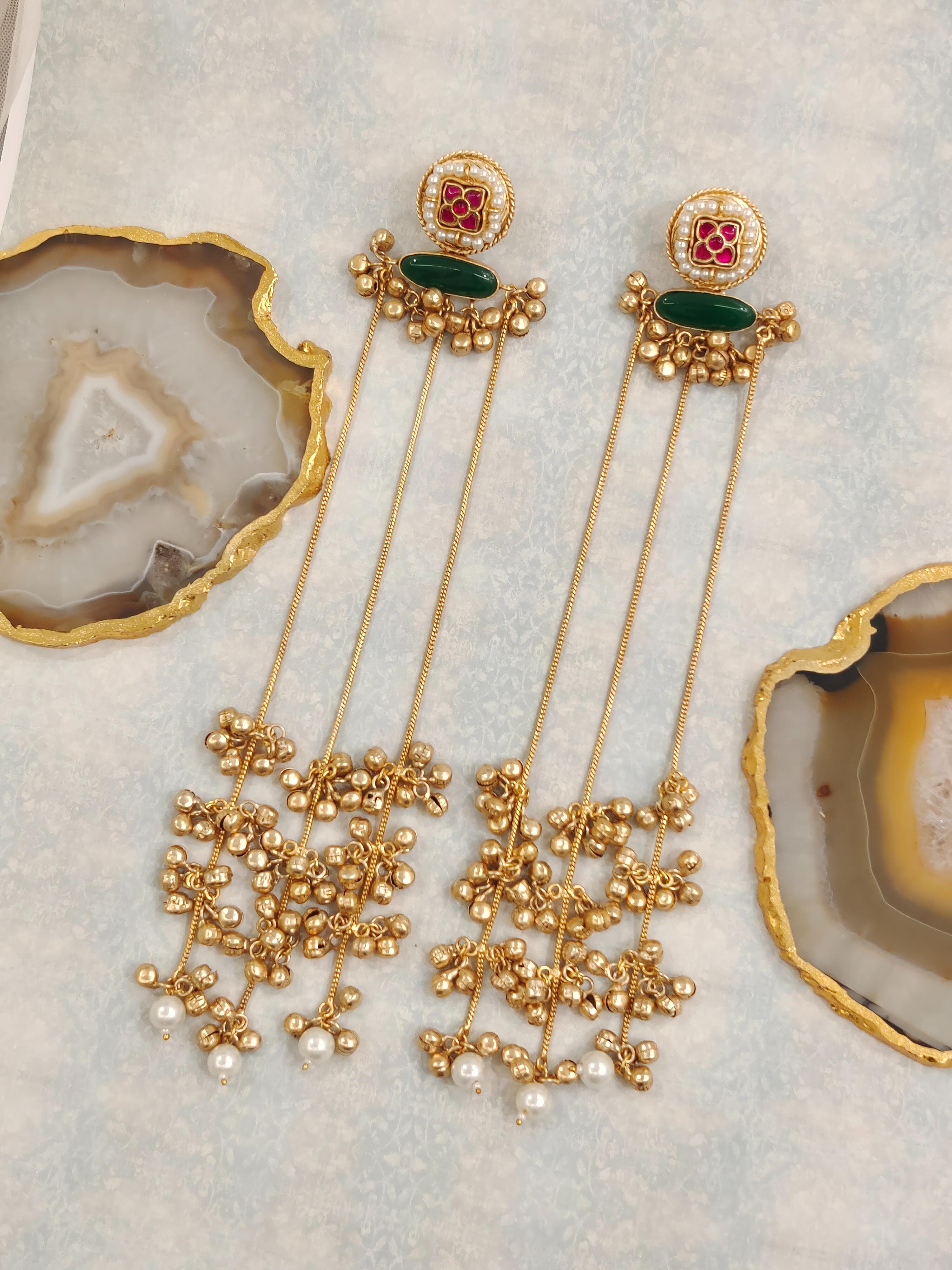 Seher Kashmiri Long Earrings
