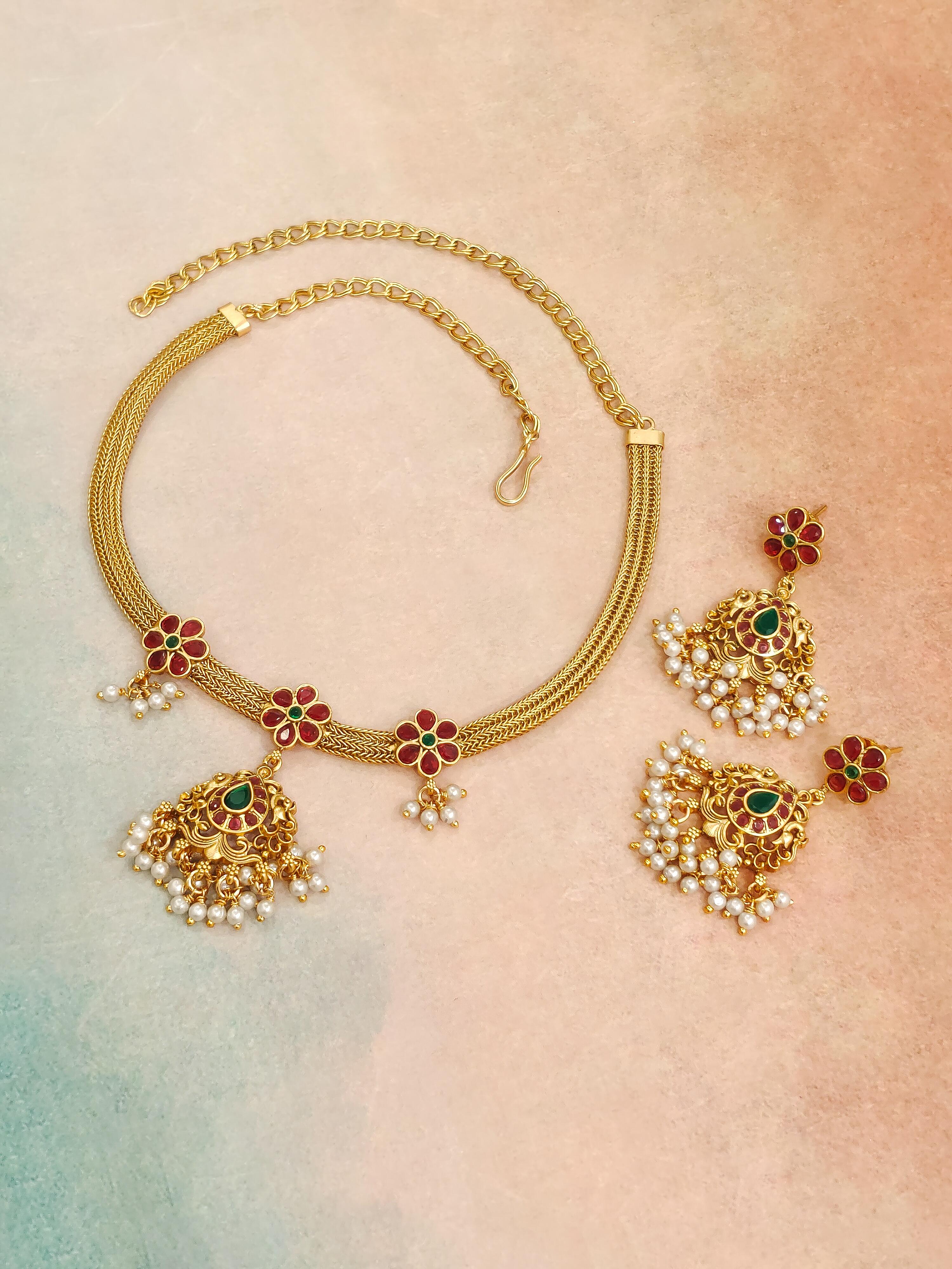 Aavya Temple Necklace