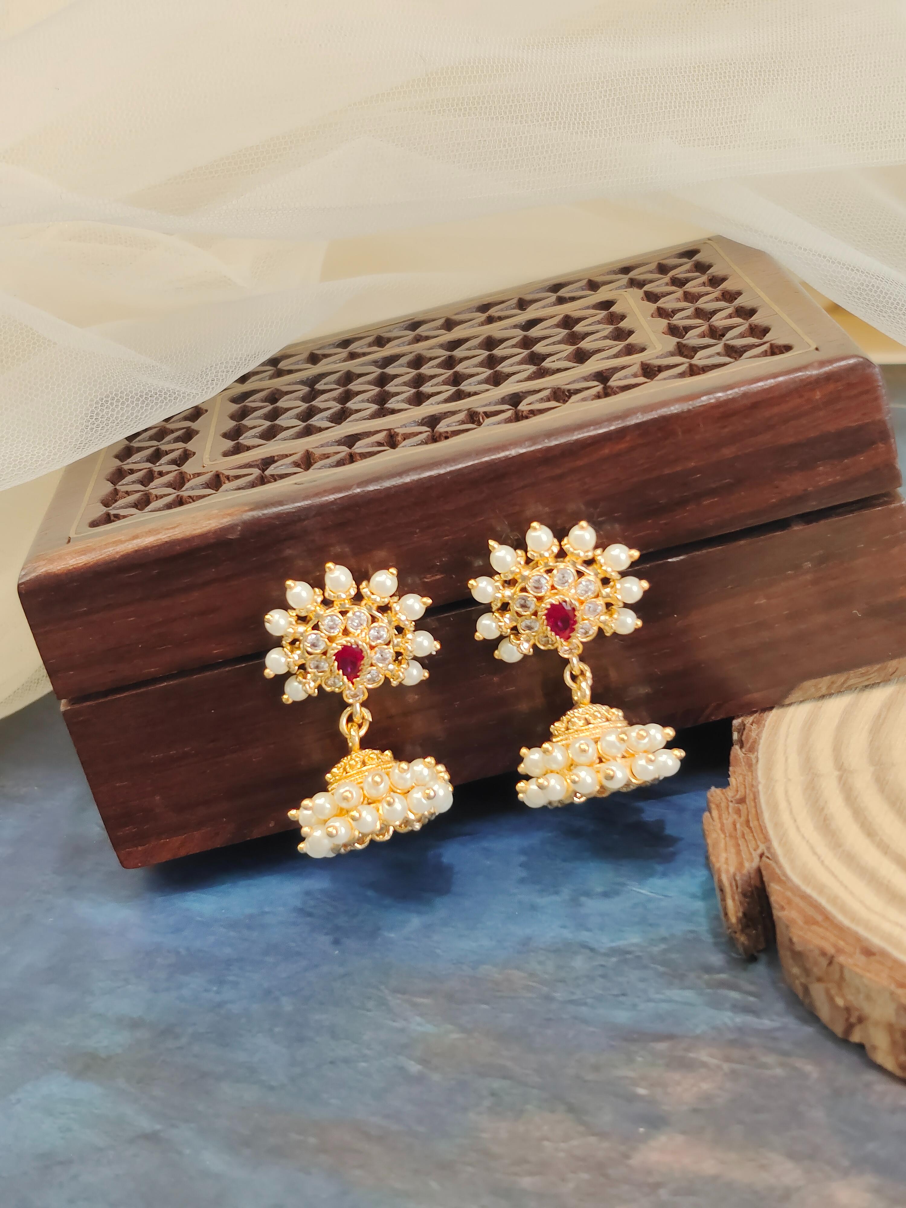 Kavya Pearls Jhumka