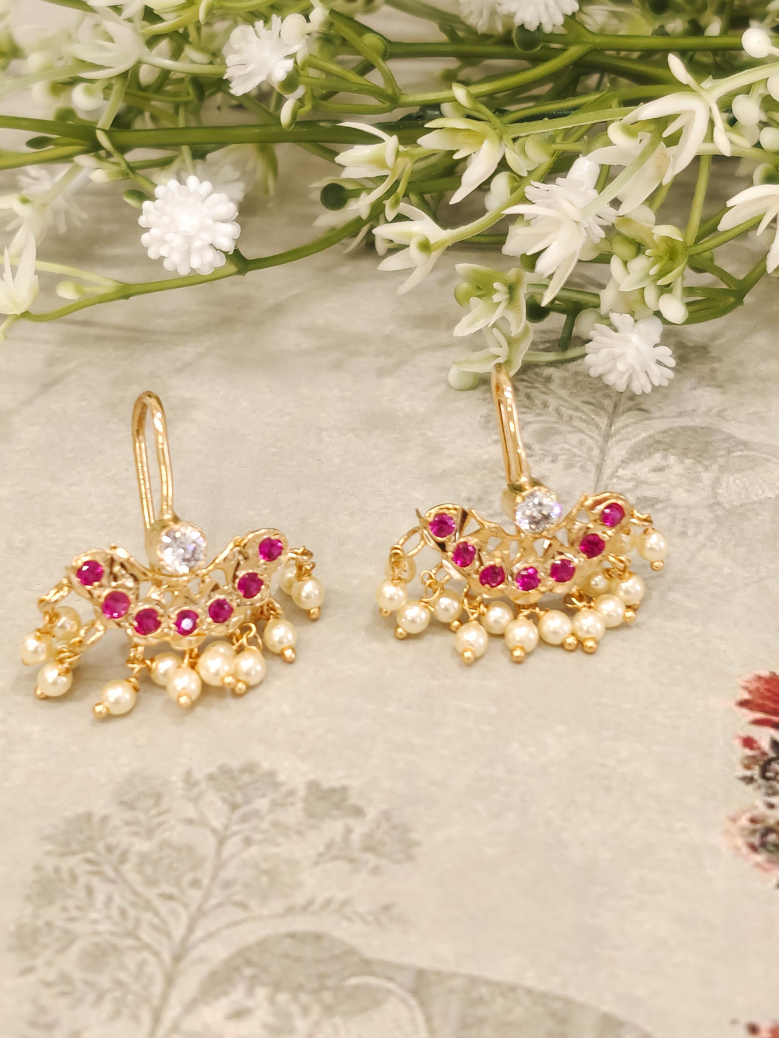 White-Pink CZ Bugadi