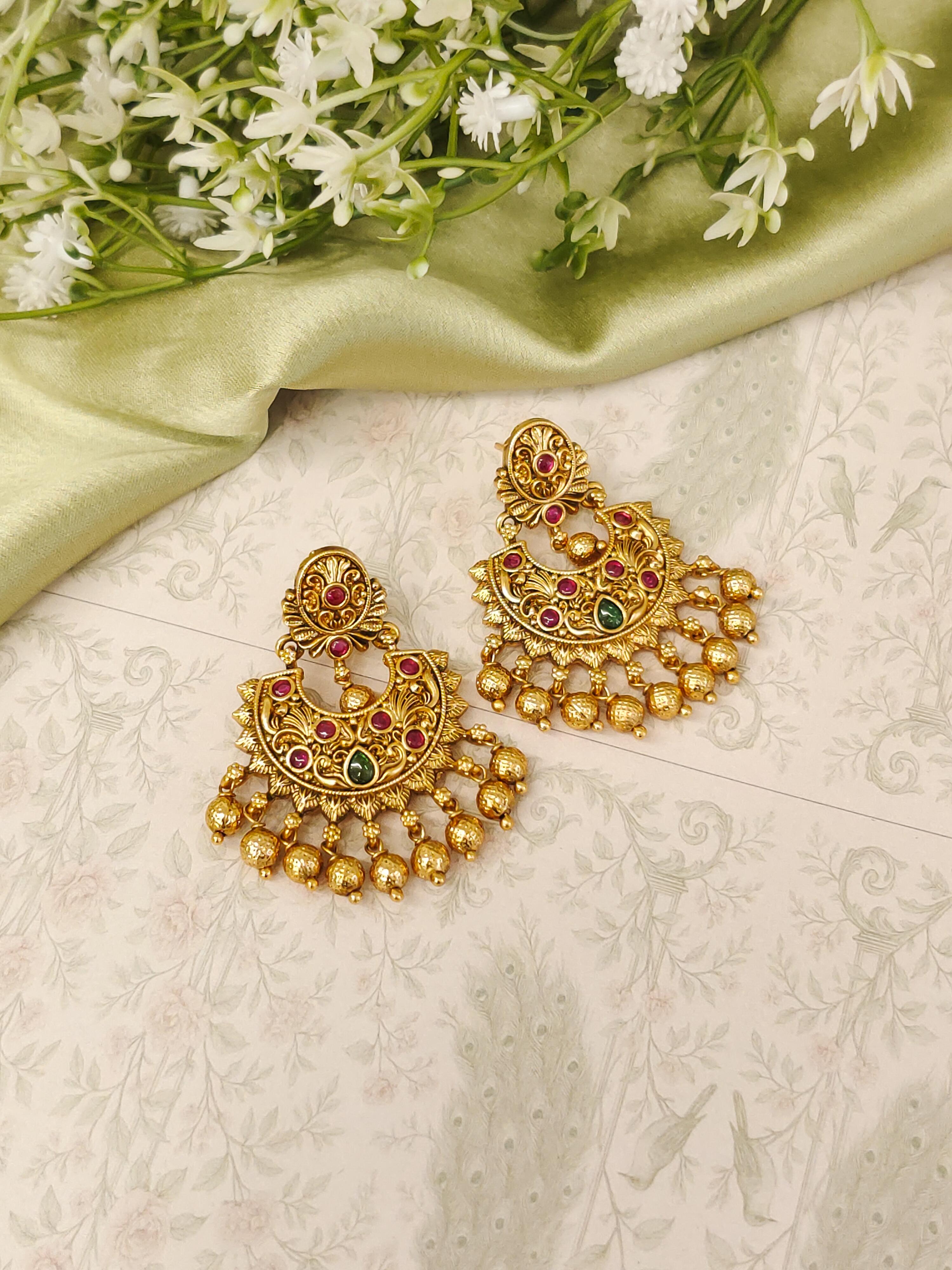 Rutvi Temple Bali Earrings