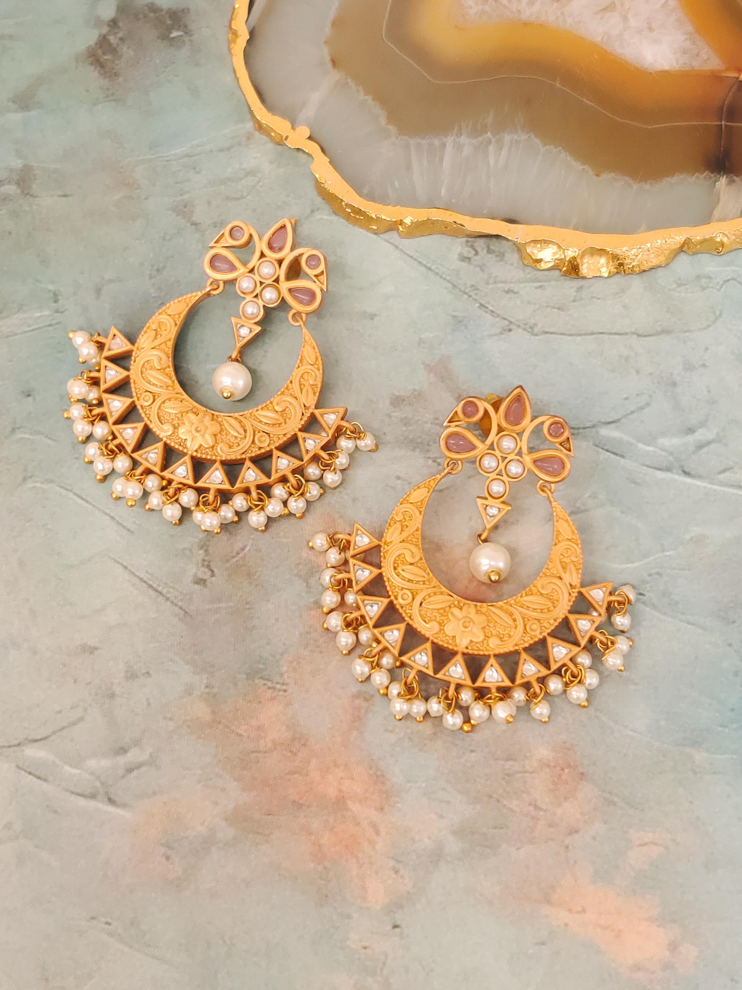 Matte Gold Bali Earrings