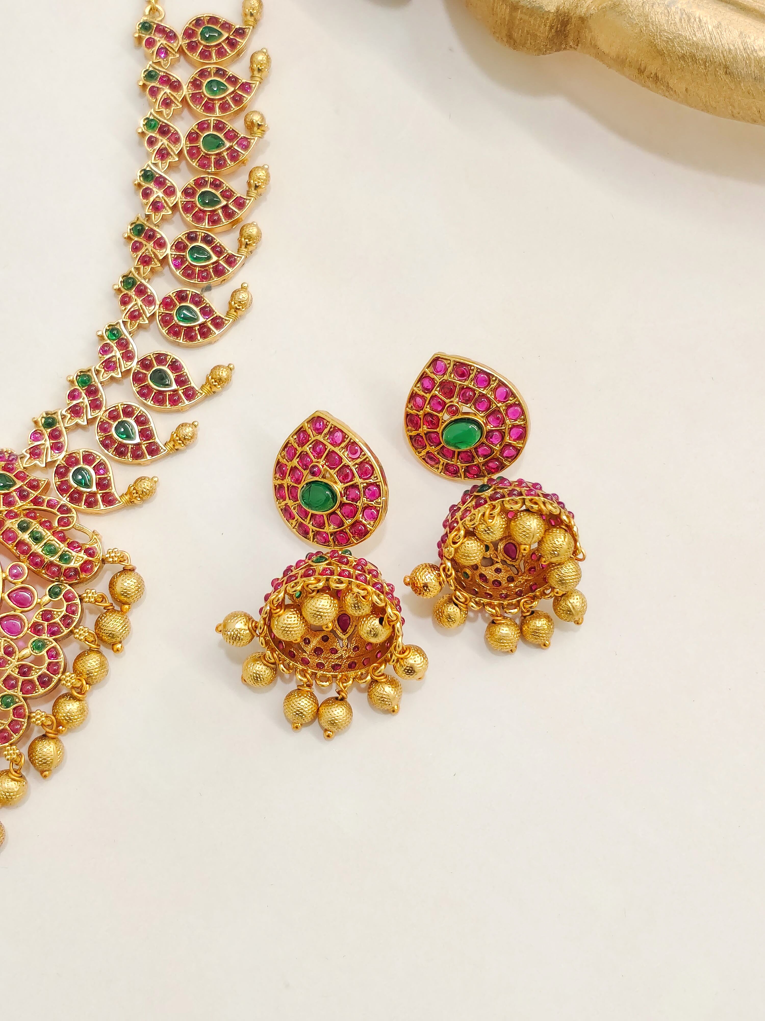 Kasturi Temple Necklace set