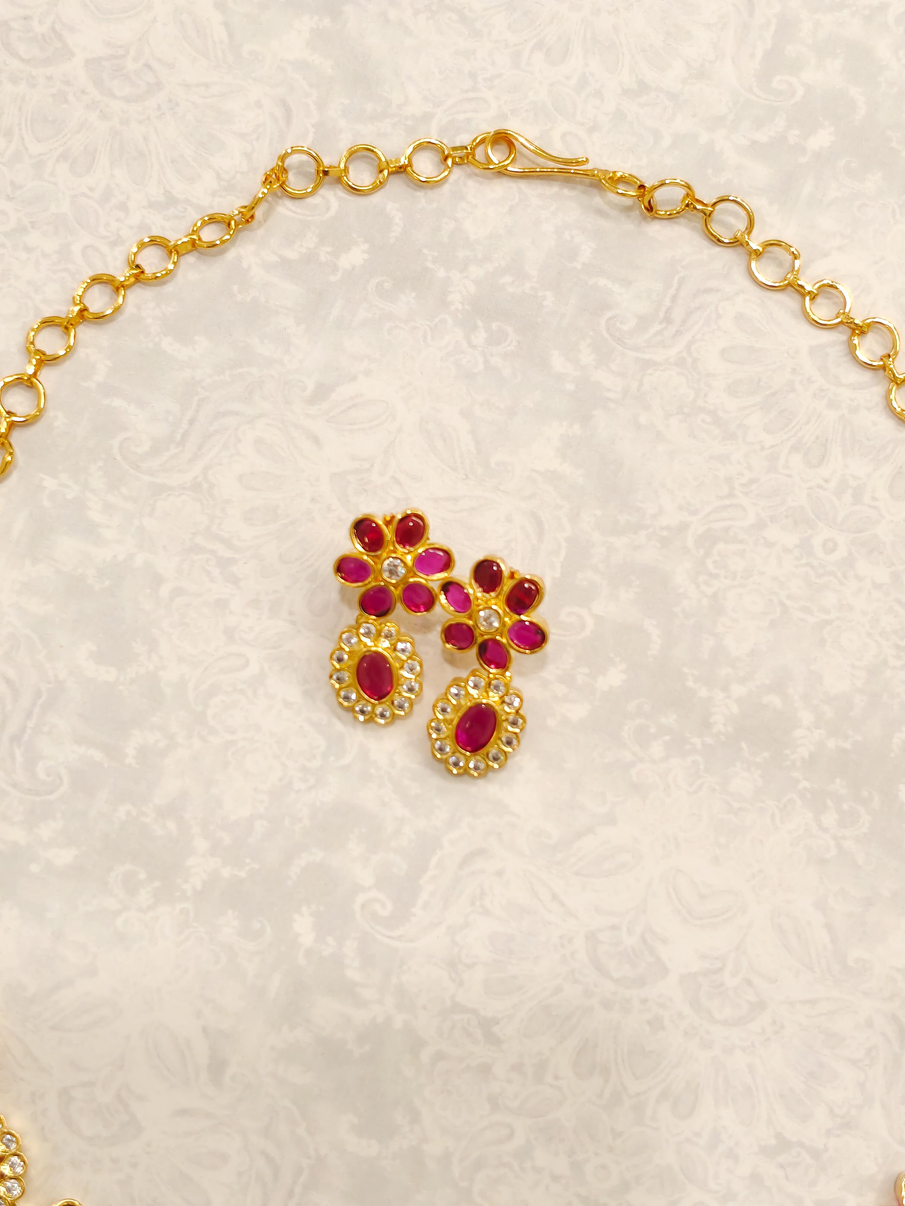 Flower CZ Necklace