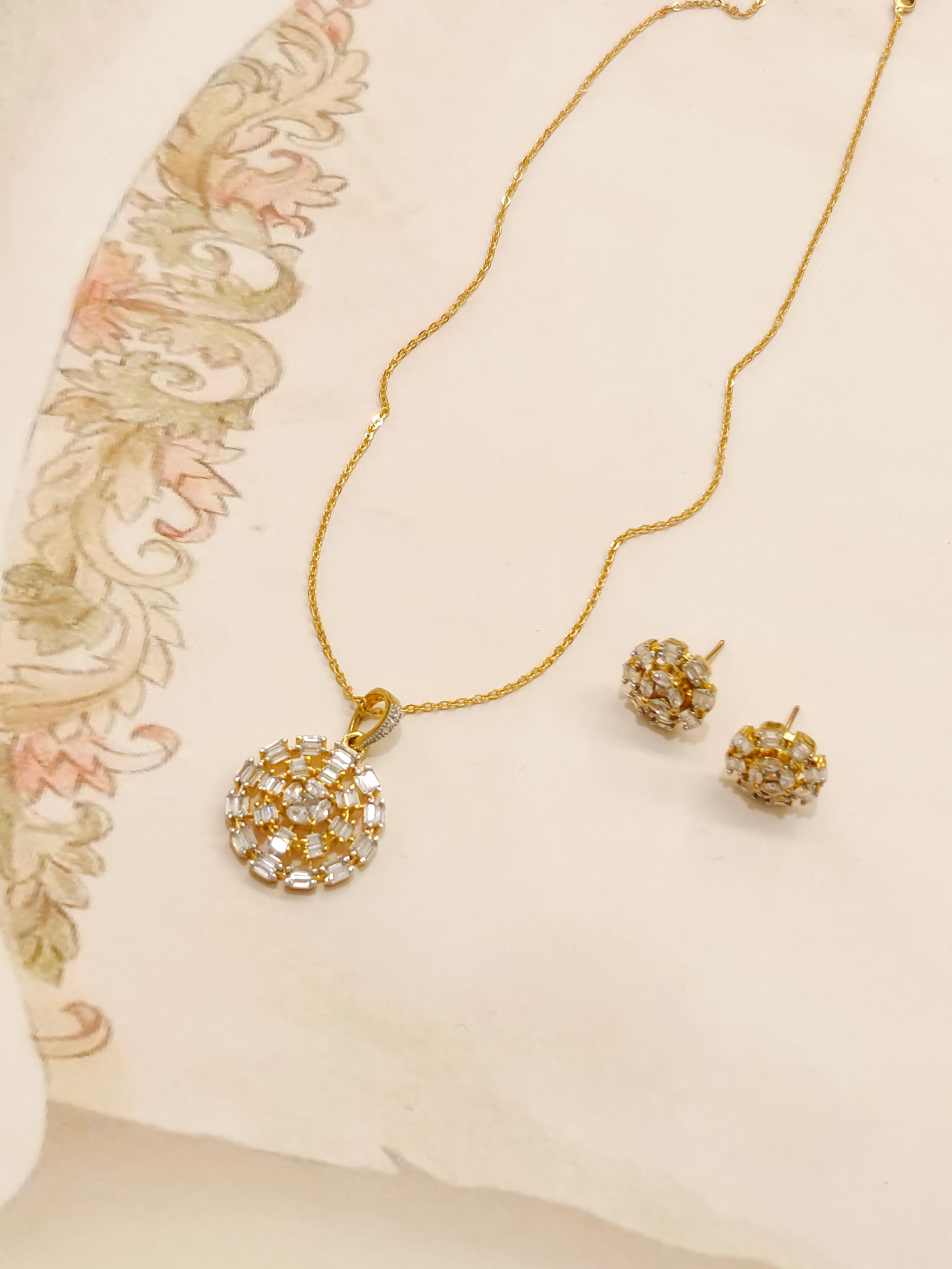 Classic CZ Pendant Set