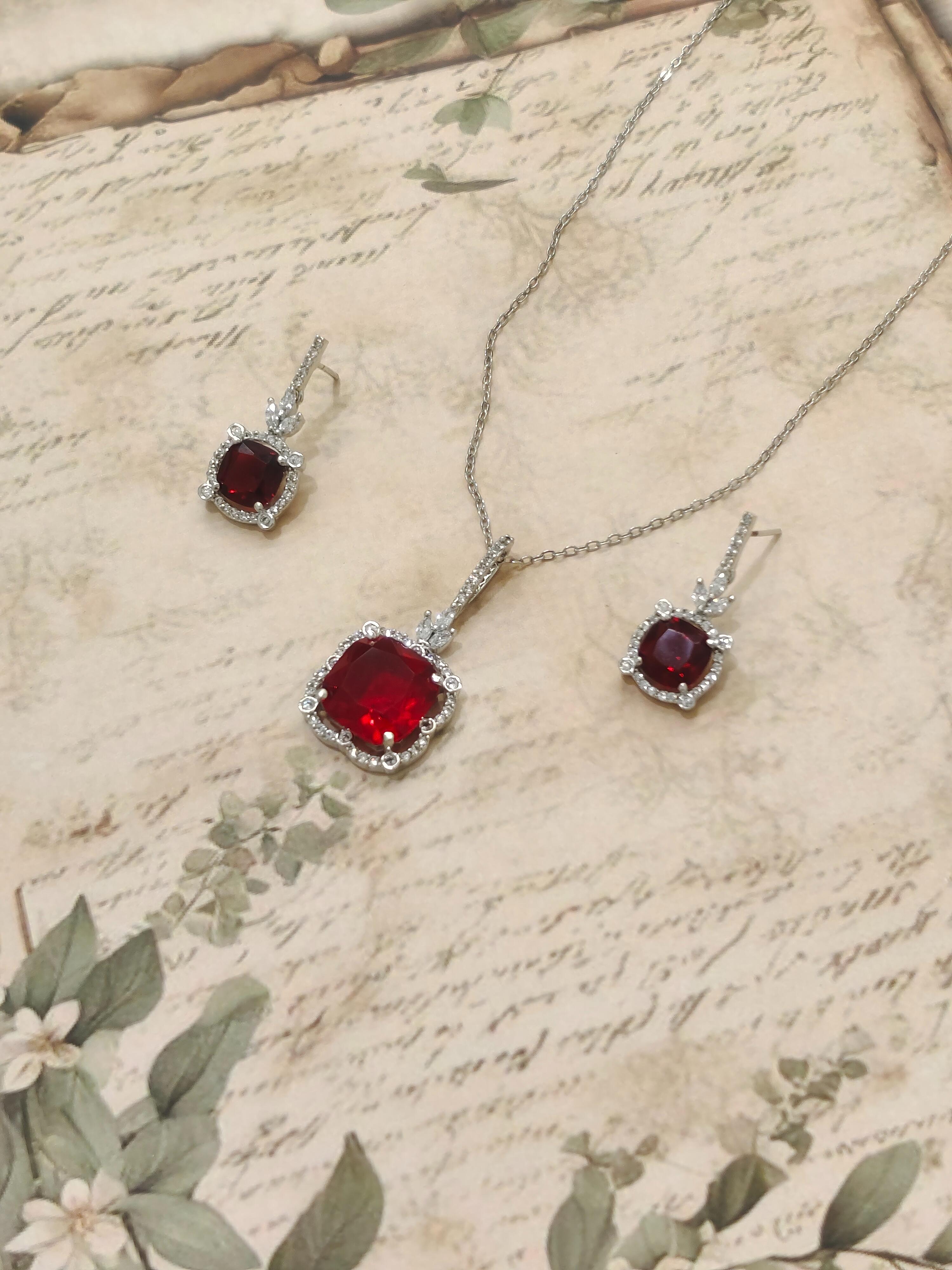 Square Colorful Pendant Set