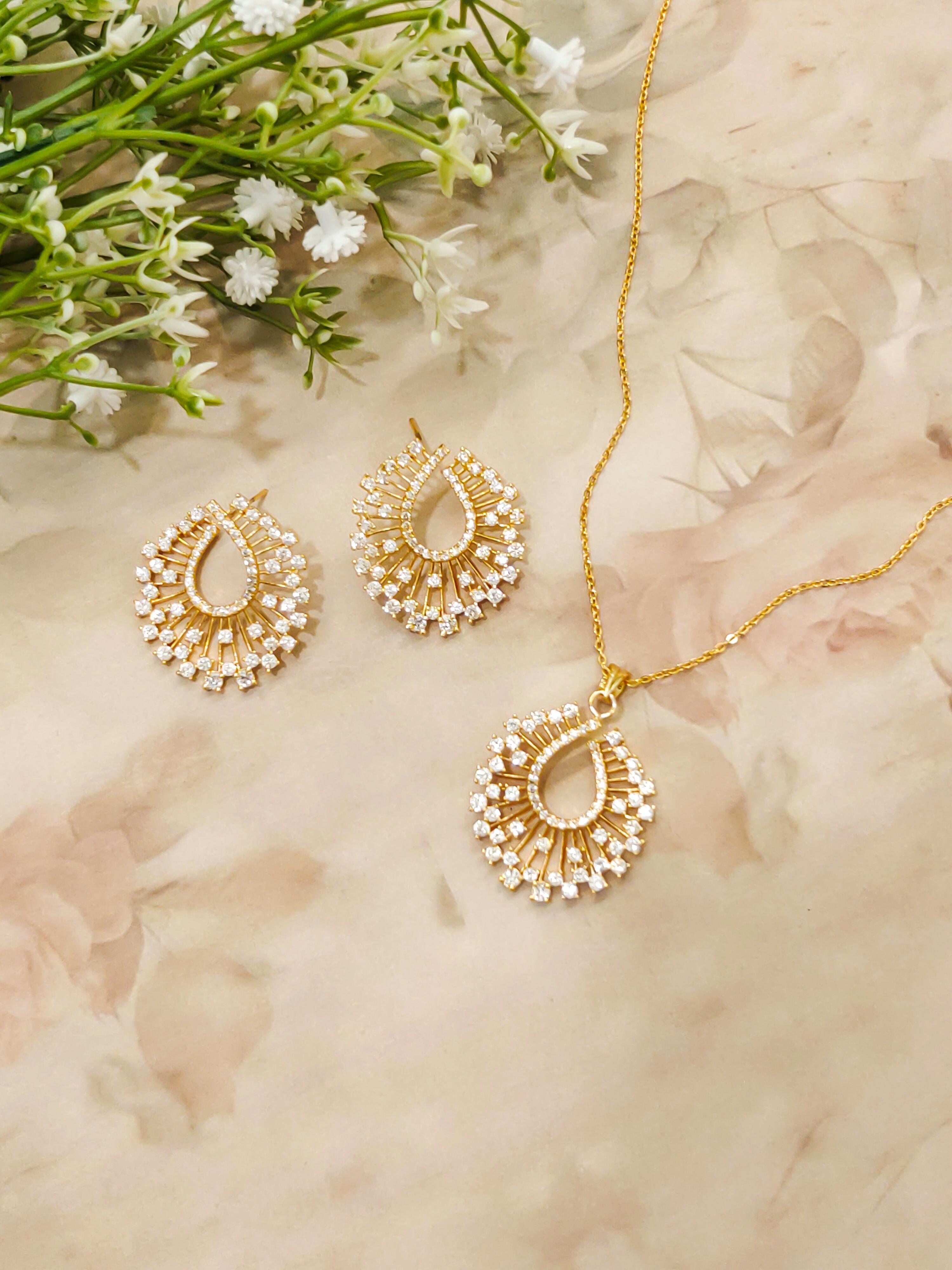 Alora CZ Pendant Set